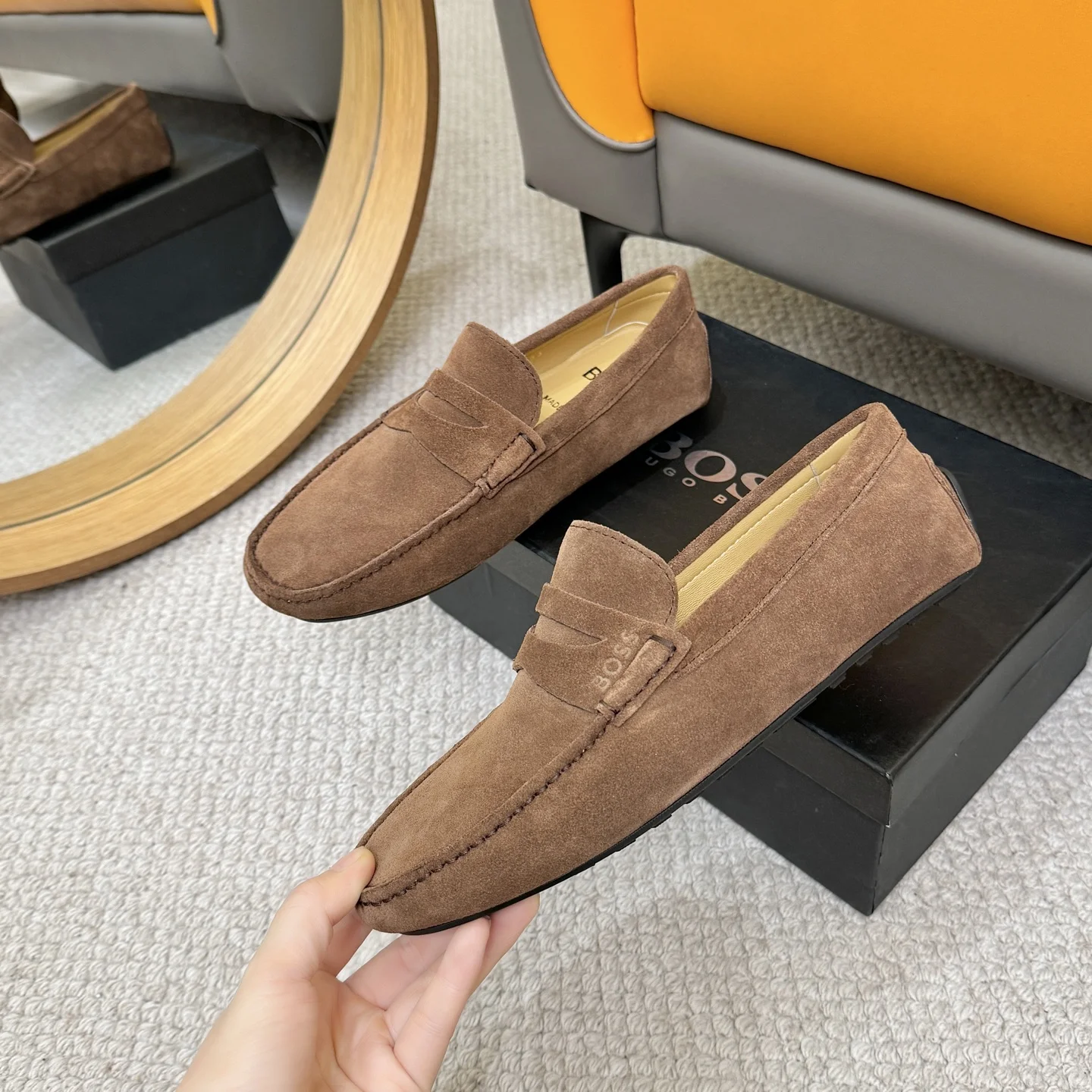 BOSS Loafers Calf Leather Brown EU38-46 B00202609110127 - Image 4