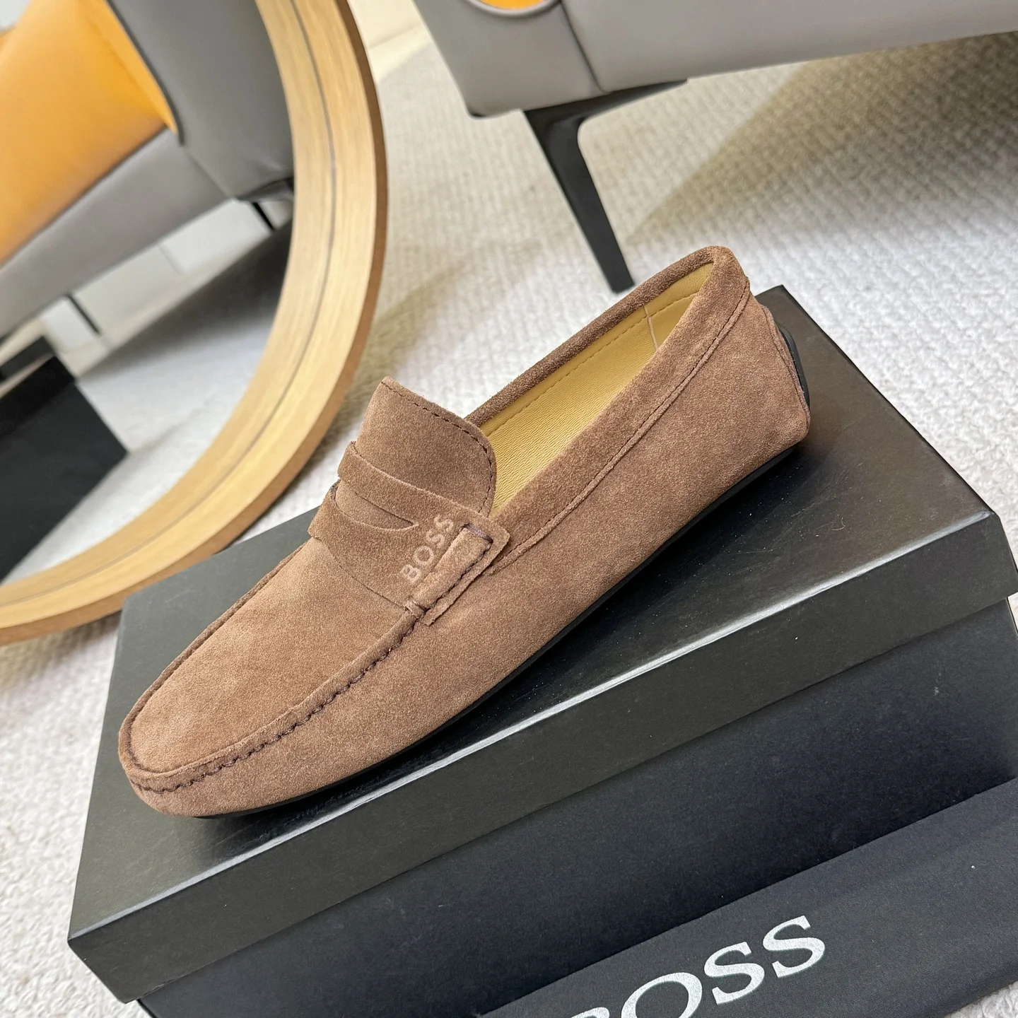 BOSS Loafers Calf Leather Brown EU38-46 B00202609110127 - Image 6