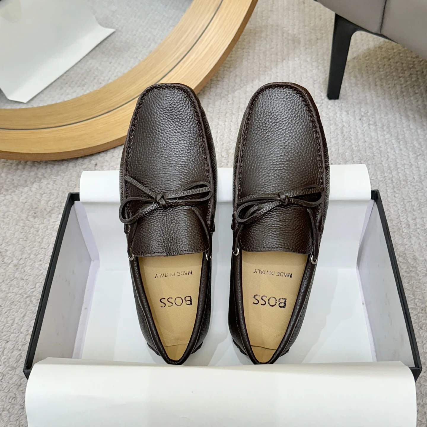 BOSS Loafers Calfskin Leather Brown EU38-46 B00202609110132 - Image 2