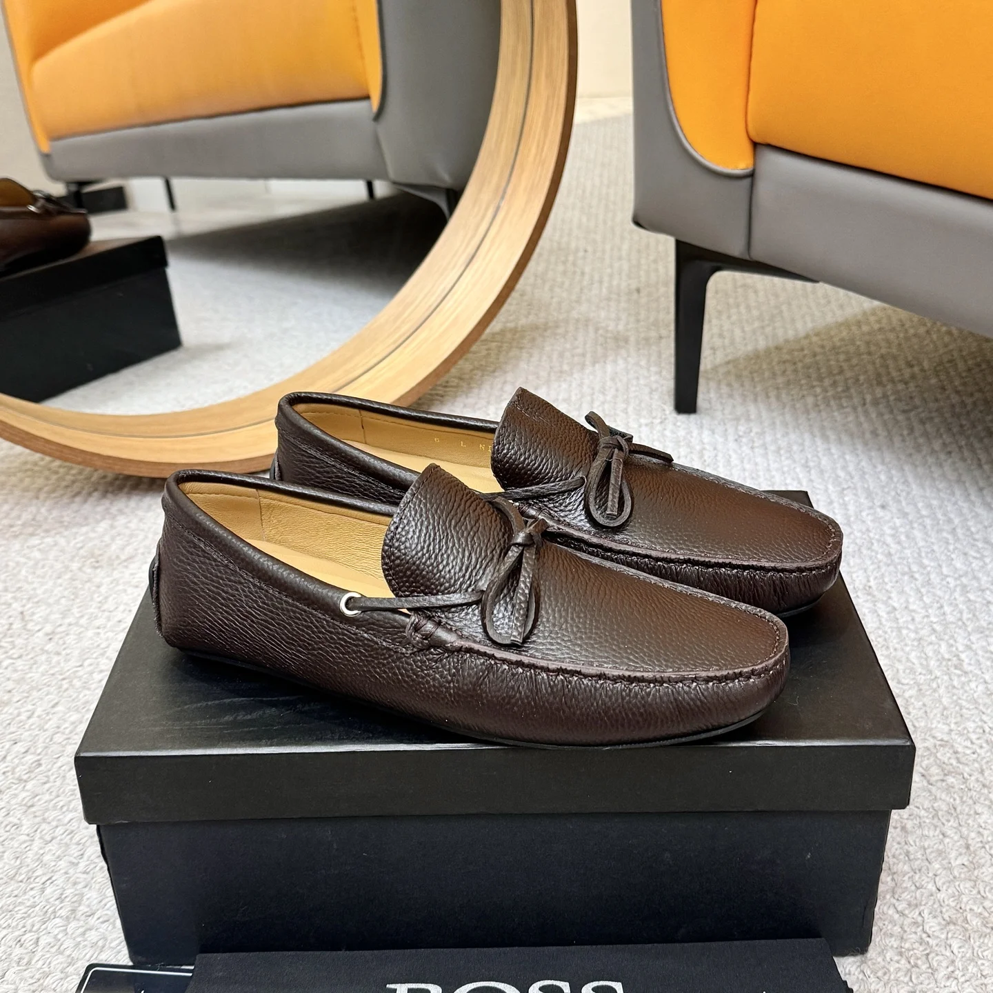 BOSS Loafers Calfskin Leather Brown EU38-46 B00202609110132 - Image 3