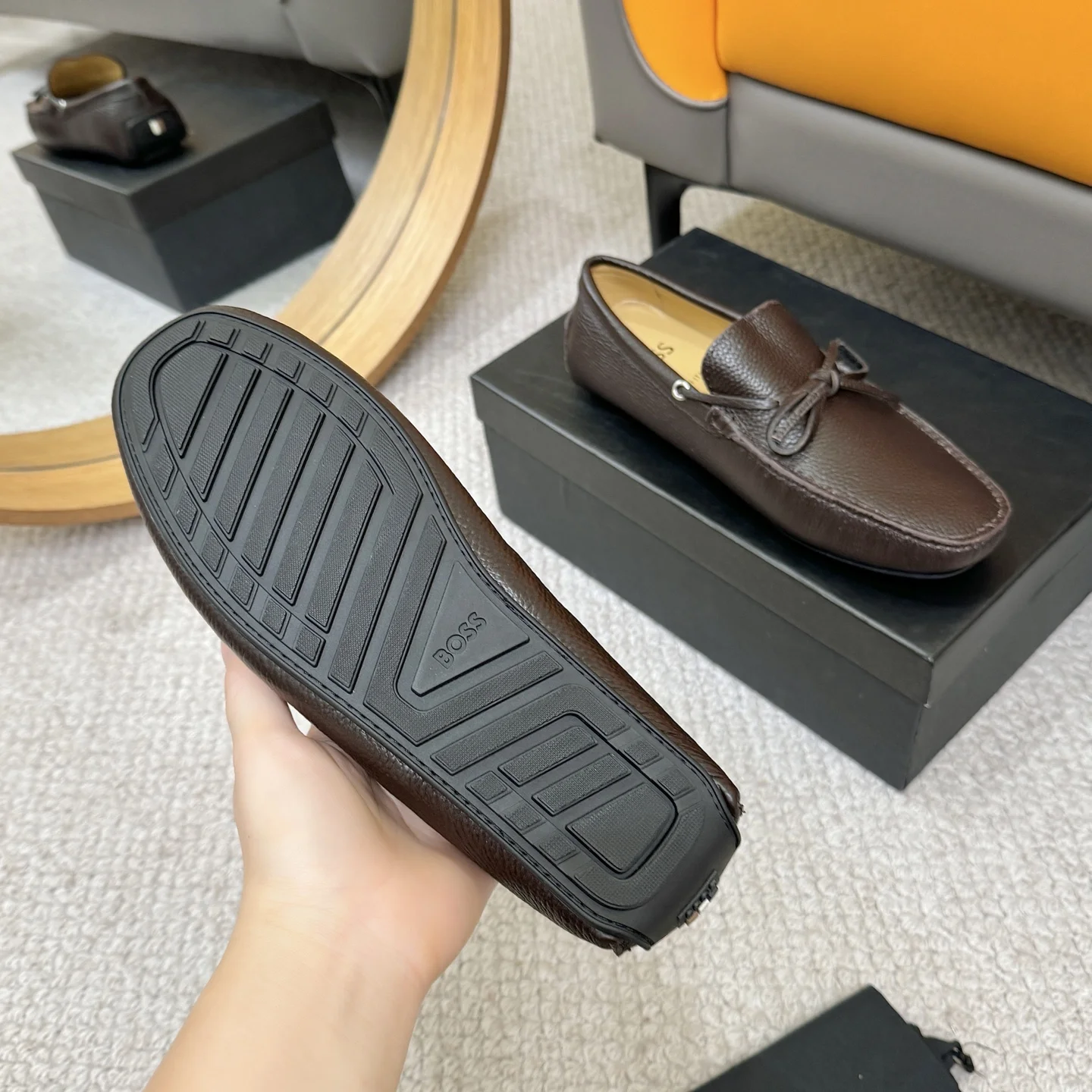 BOSS Loafers Calfskin Leather Brown EU38-46 B00202609110132 - Image 7