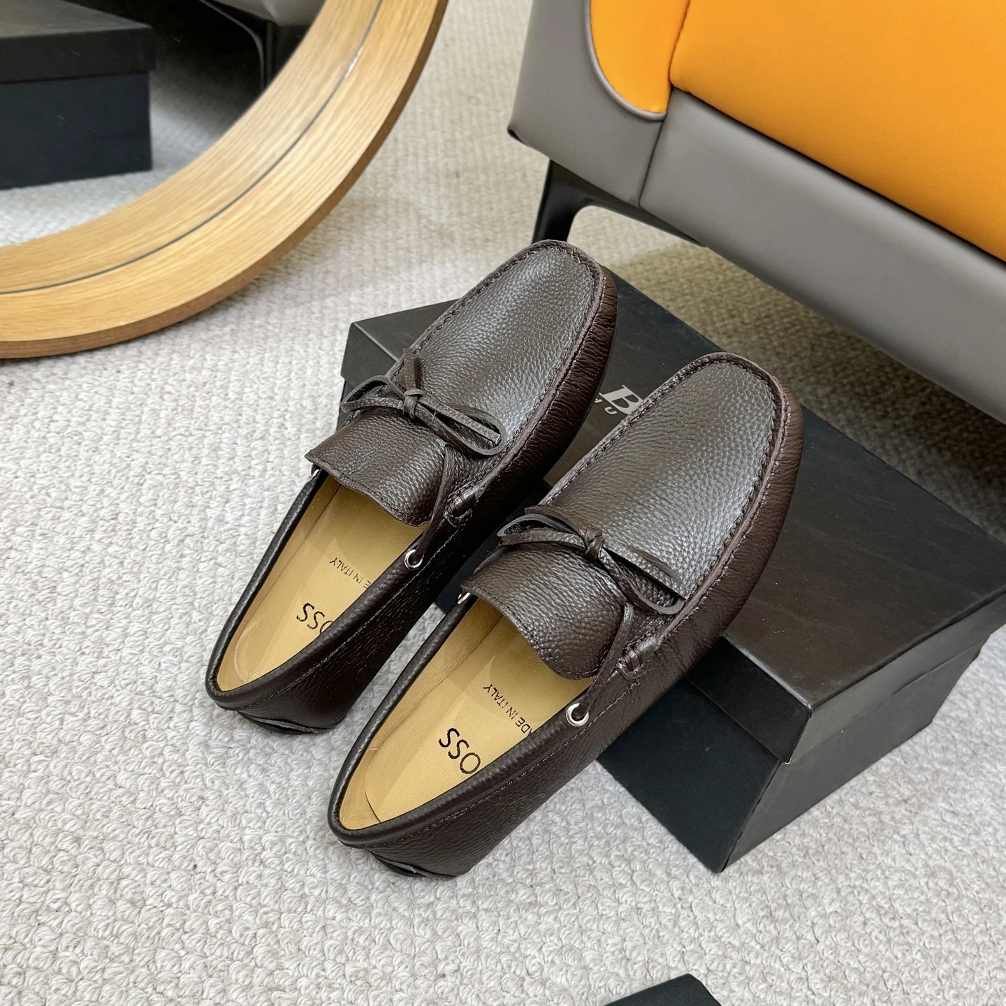 BOSS Loafers Calfskin Leather Brown EU38-46 B00202609110132 - Image 8