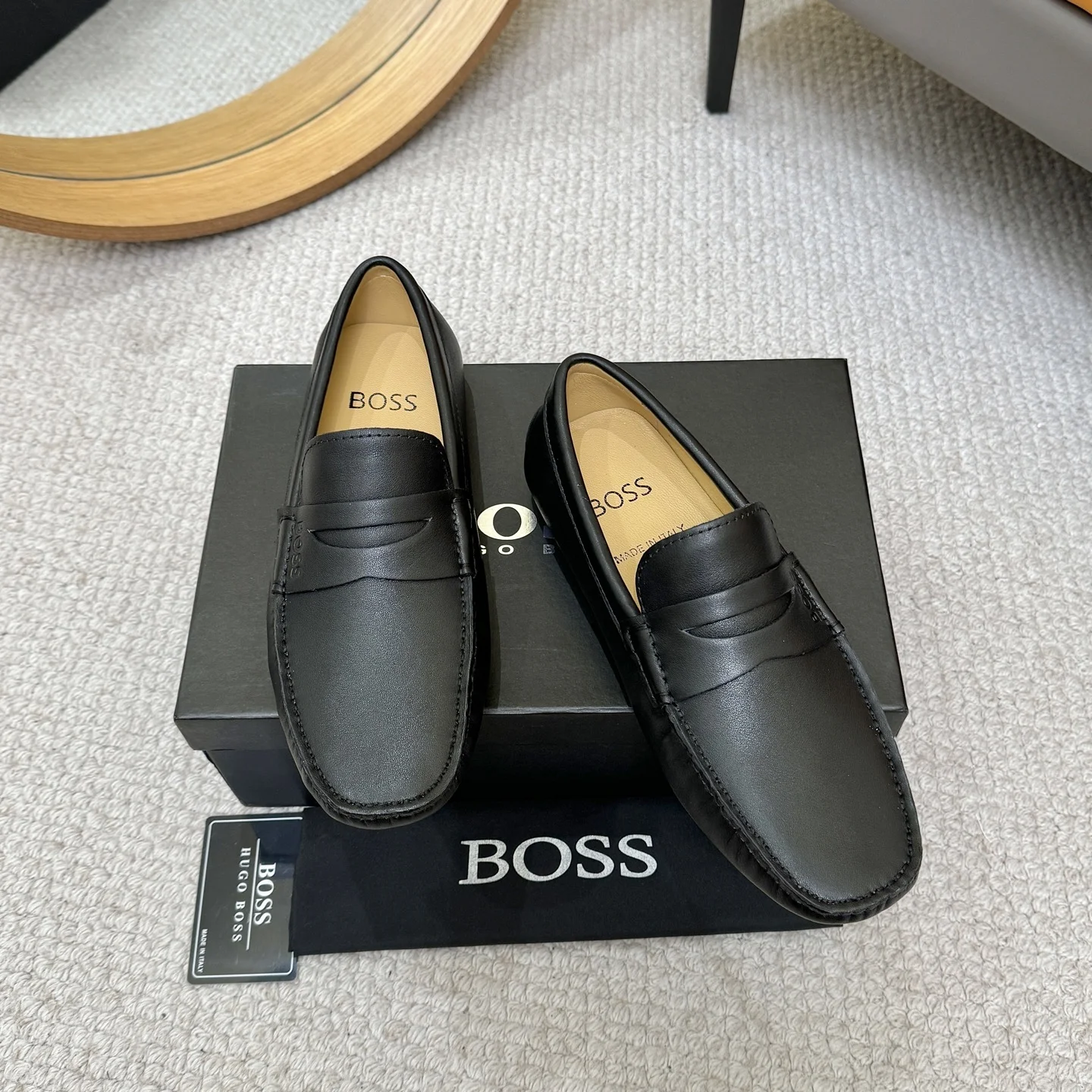 BOSS Loafers Cow Leather Black EU38-46 B00202609110129