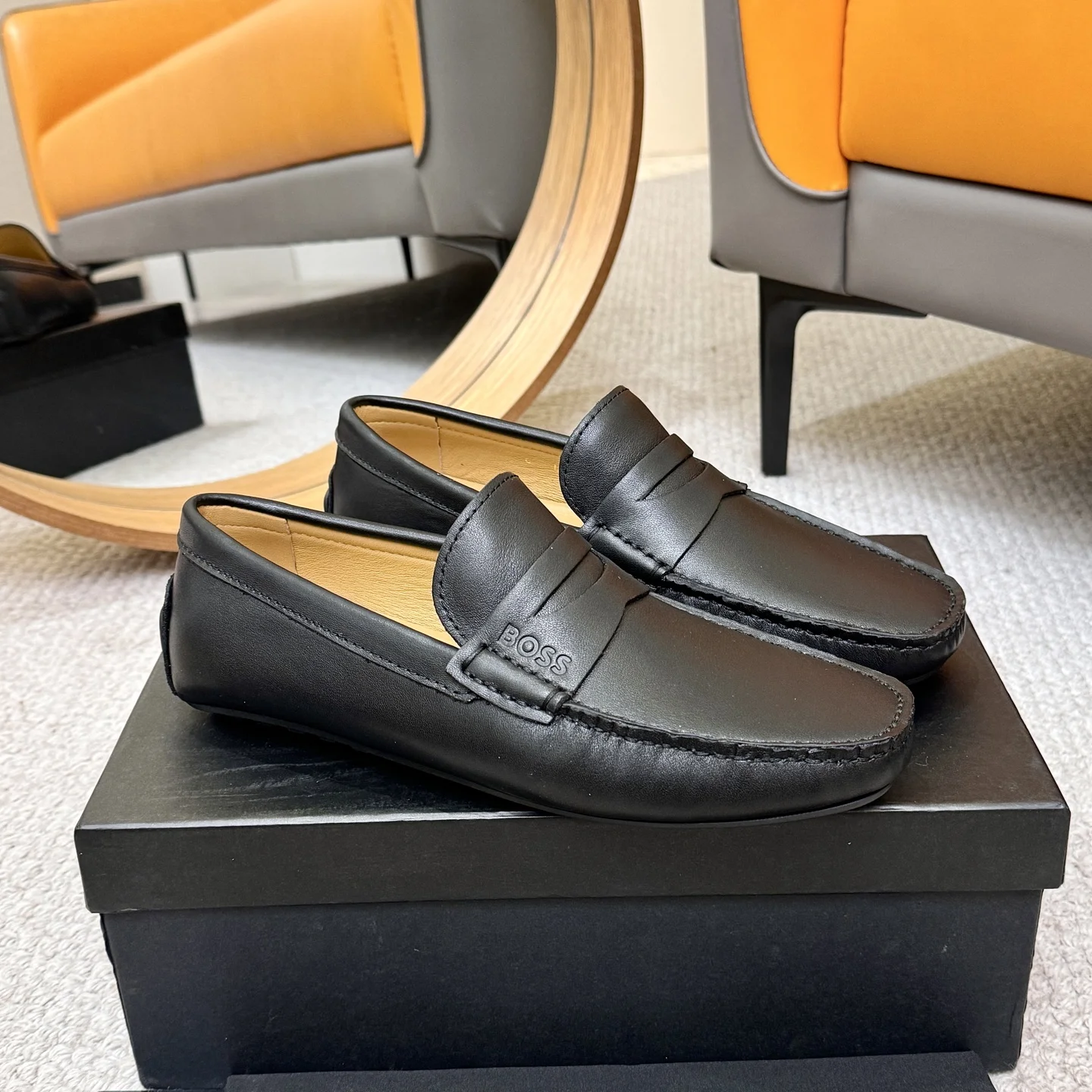 BOSS Loafers Cow Leather Black EU38-46 B00202609110129 - Image 3