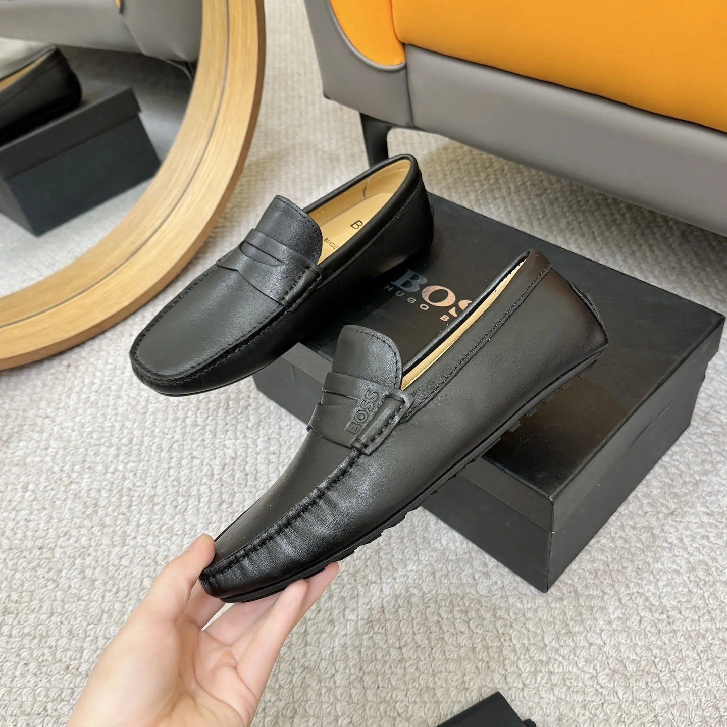 BOSS Loafers Cow Leather Black EU38-46 B00202609110129 - Image 4