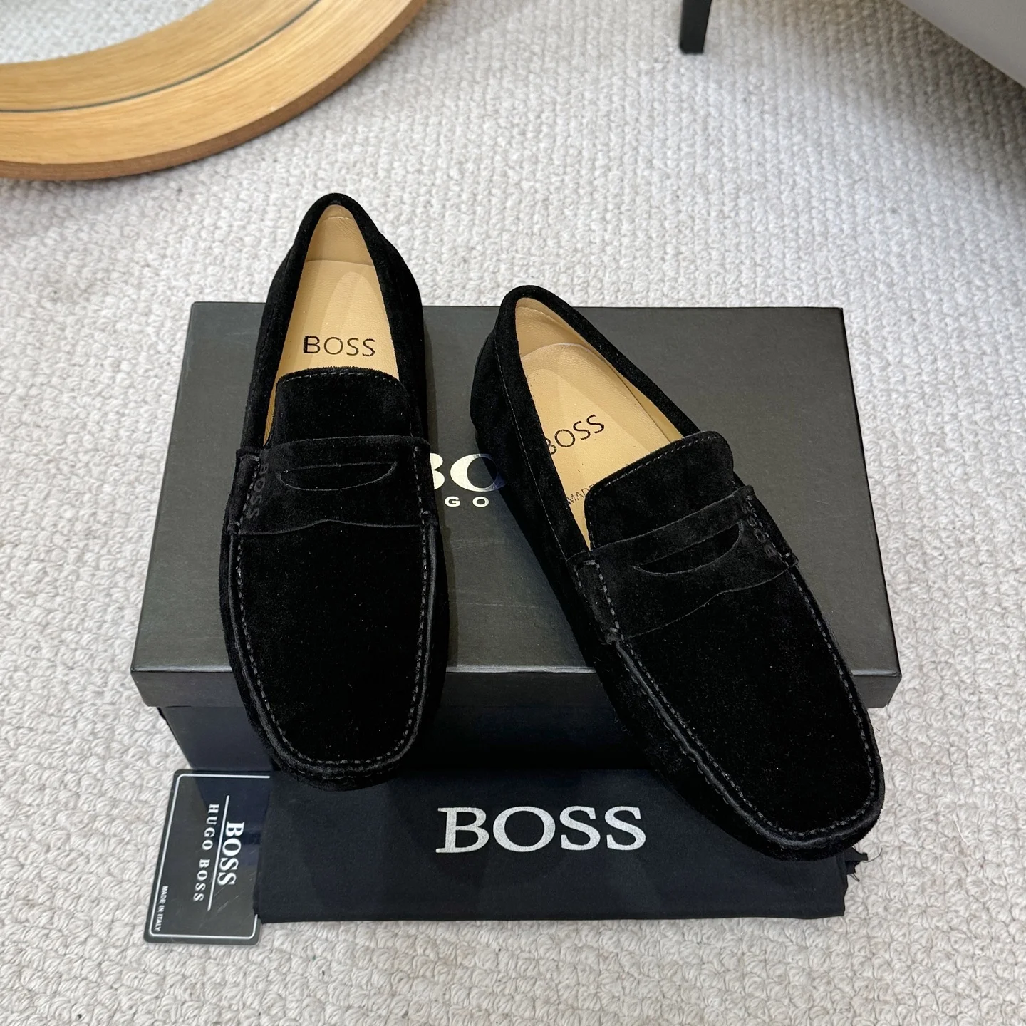 BOSS Loafers Leather Black EU38-46 B00202609110125