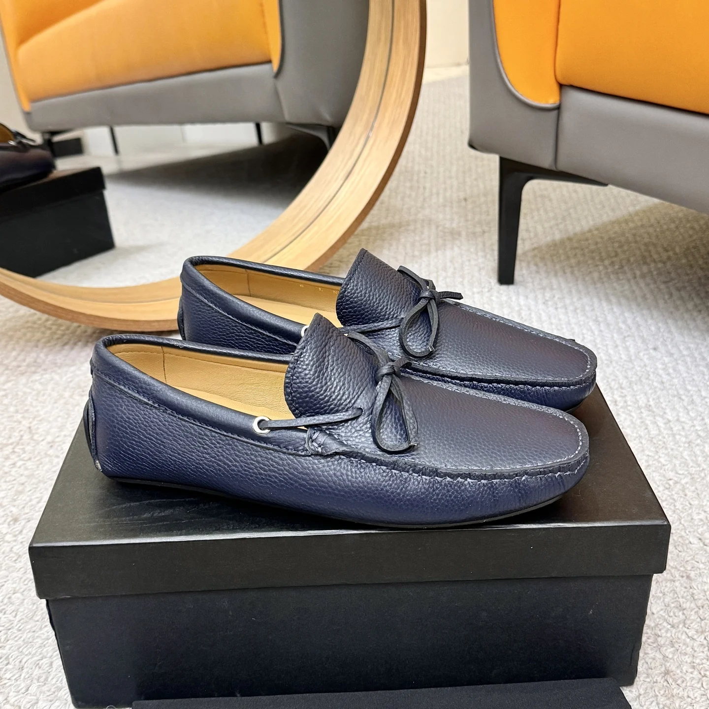 BOSS Loafers Leather Blue EU38-46 B00202609110131 - Image 3