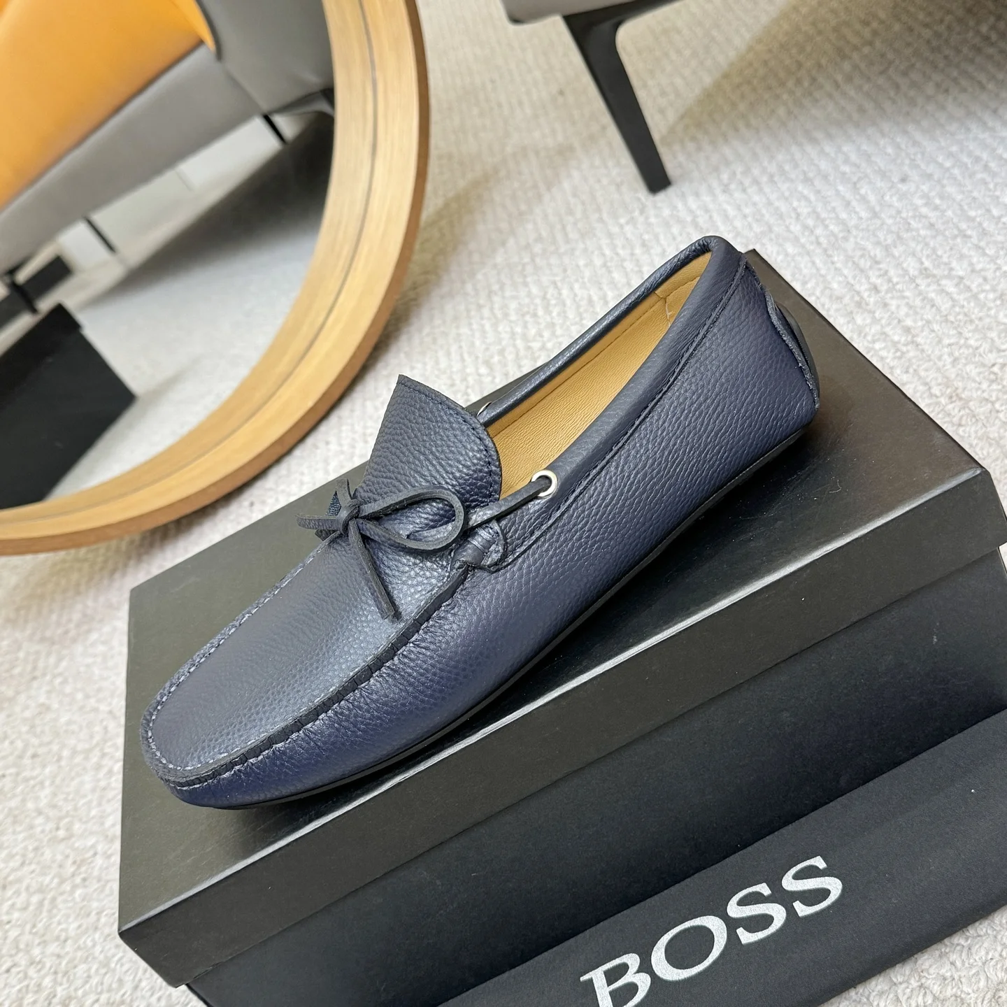 BOSS Loafers Leather Blue EU38-46 B00202609110131 - Image 6