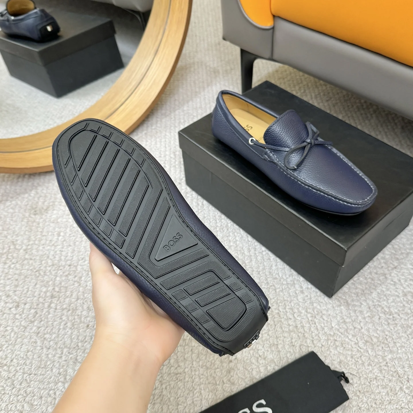 BOSS Loafers Leather Blue EU38-46 B00202609110131 - Image 7