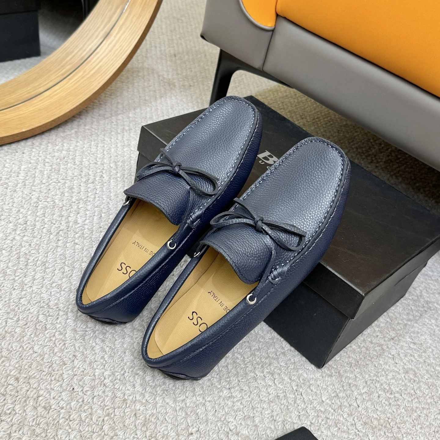 BOSS Loafers Leather Blue EU38-46 B00202609110131 - Image 8
