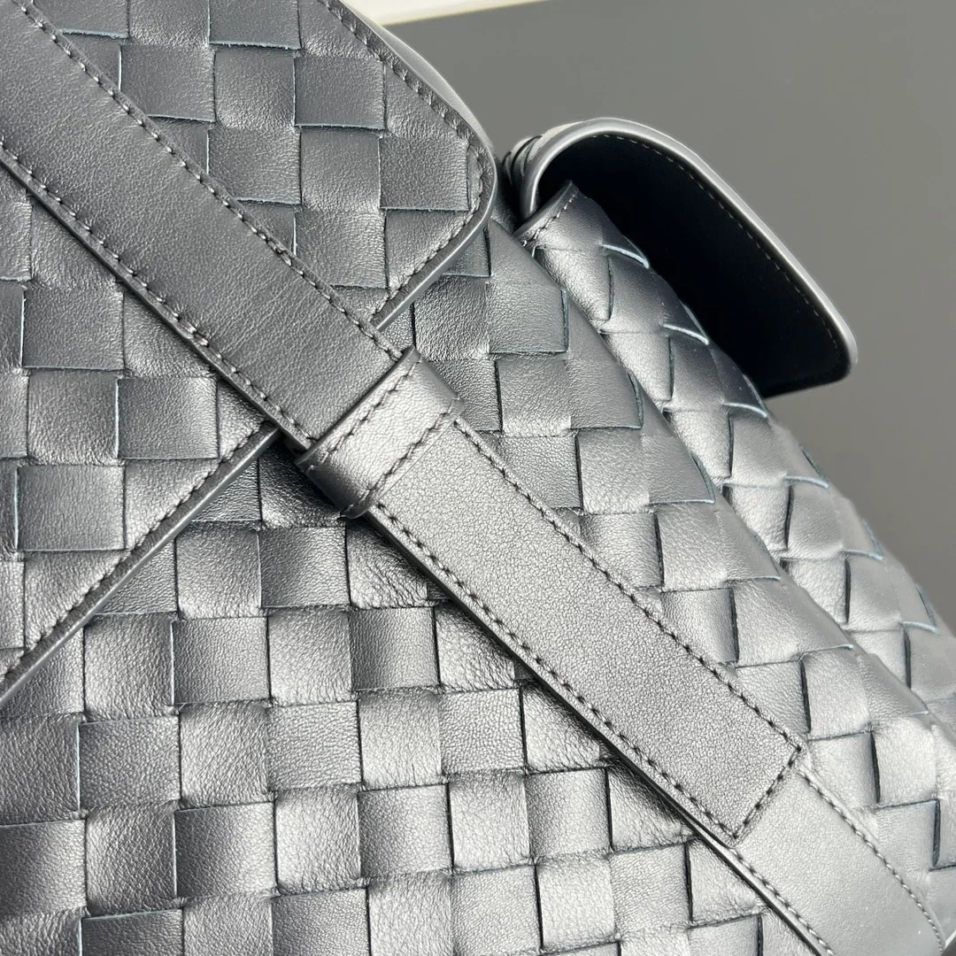 BOTTEGA VENETA Backpacks Bags Intrecciato Leather Black 39X31X14CM A480202609090004 - Image 8