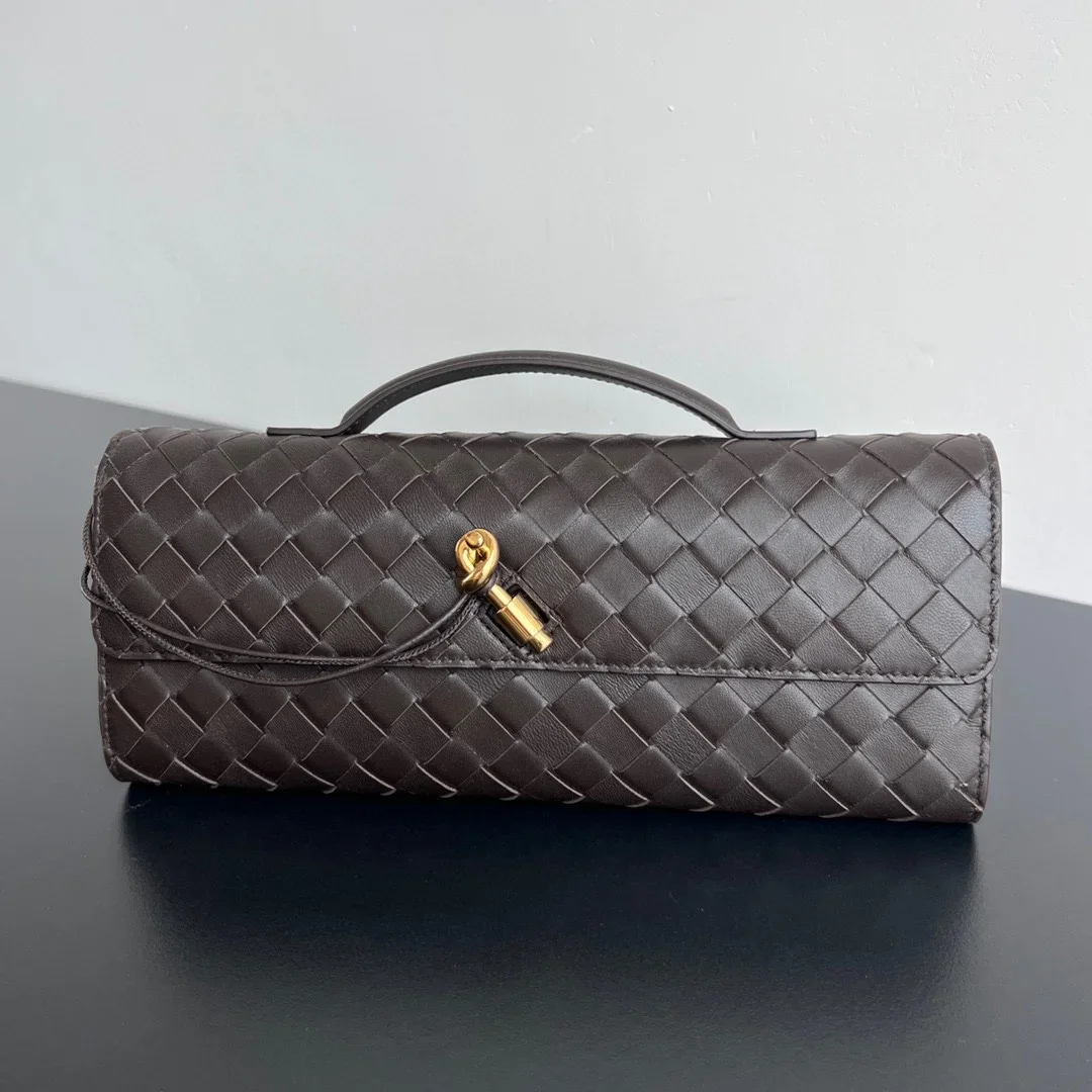 BOTTEGA VENETA Clutches Bags Brown-Gold 31X13X3CM F80202609090022