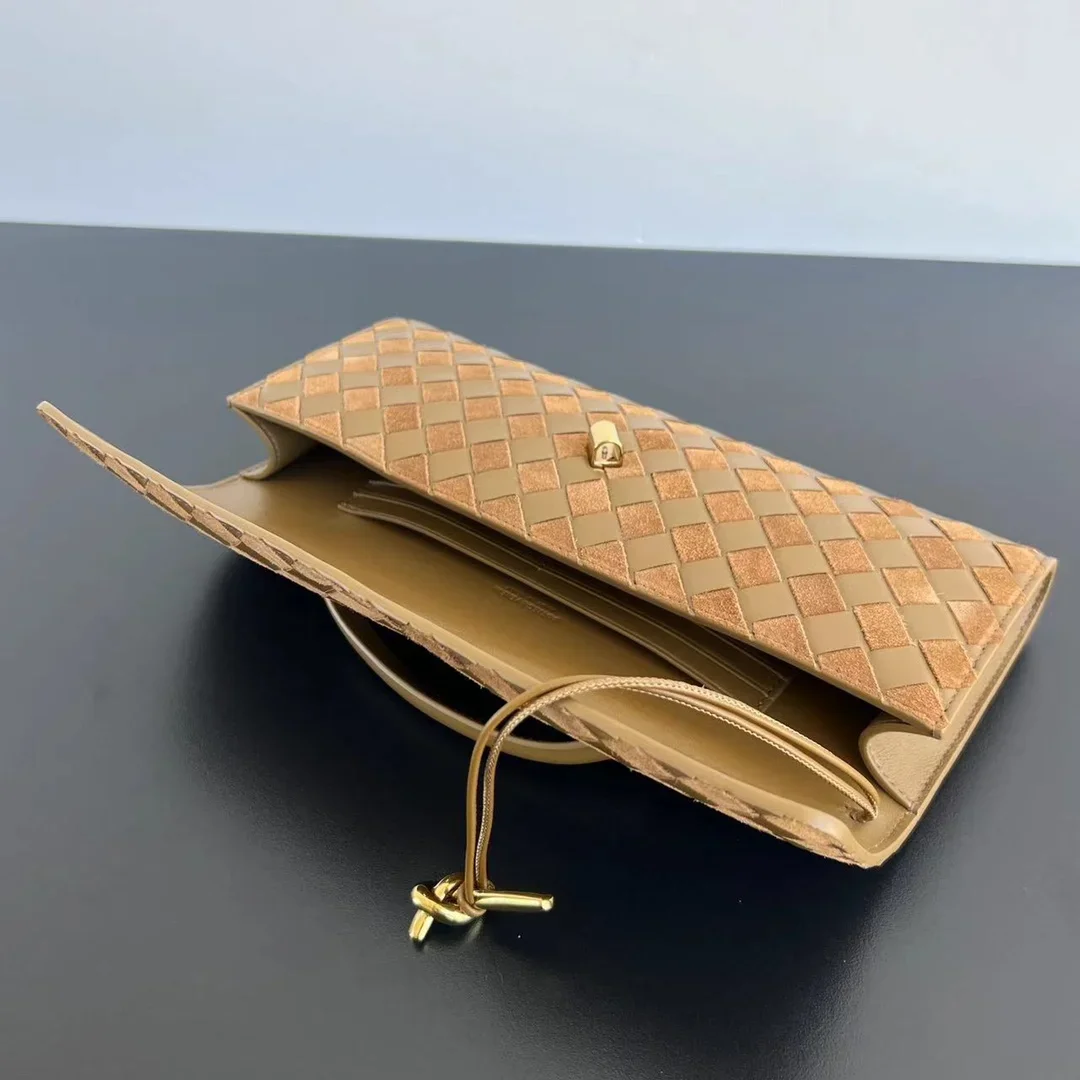 BOTTEGA VENETA Clutches Bags Brown-Gold 31X13X3CM F80202609090039 - Image 5