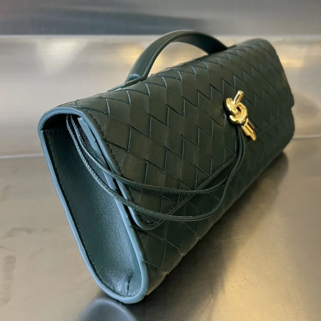 BOTTEGA VENETA Clutches Bags Green-Gold 31X13X3CM F80202609090029 - Image 3