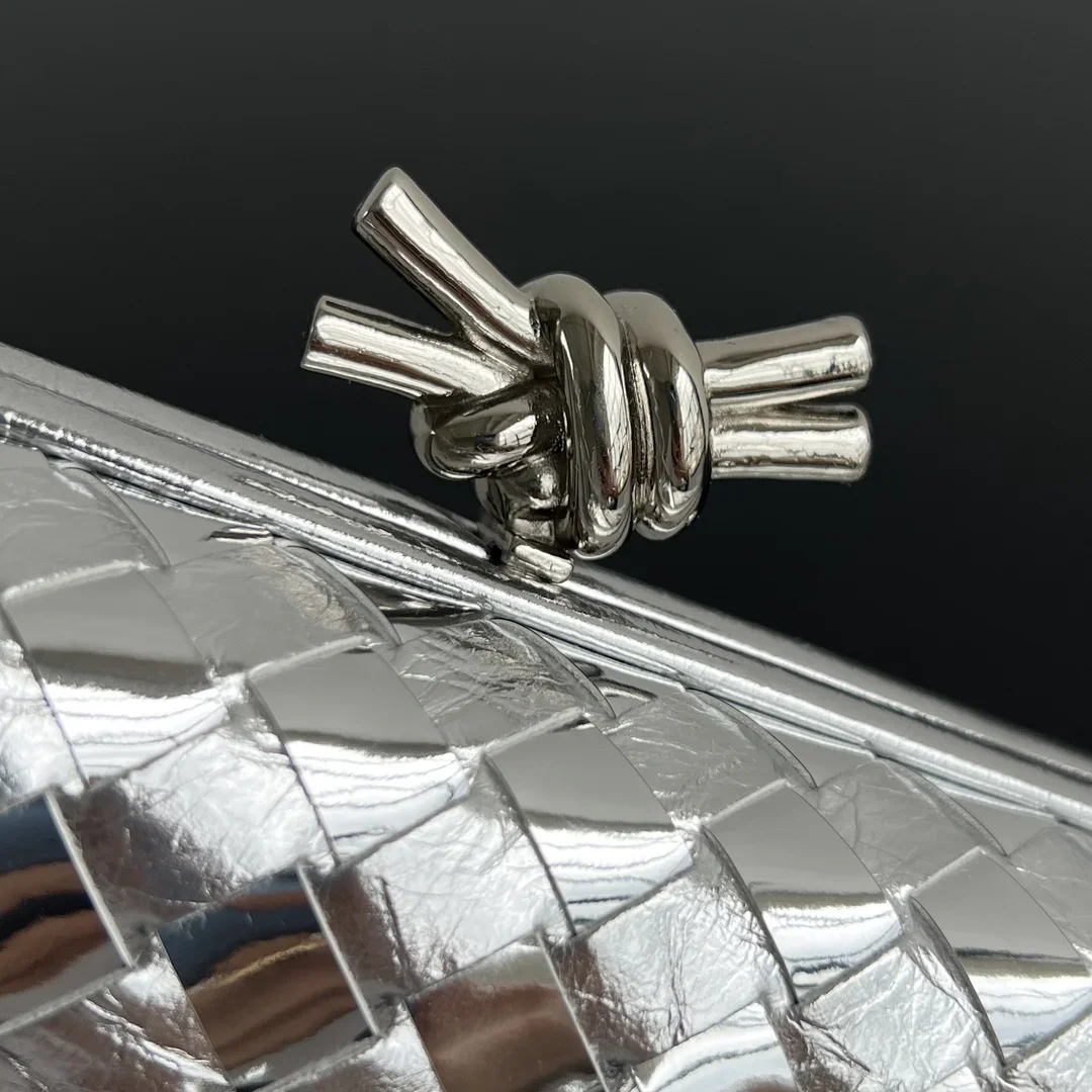 BOTTEGA VENETA Clutches Bags Silver 25X10X5CM G30202609090059 - Image 6
