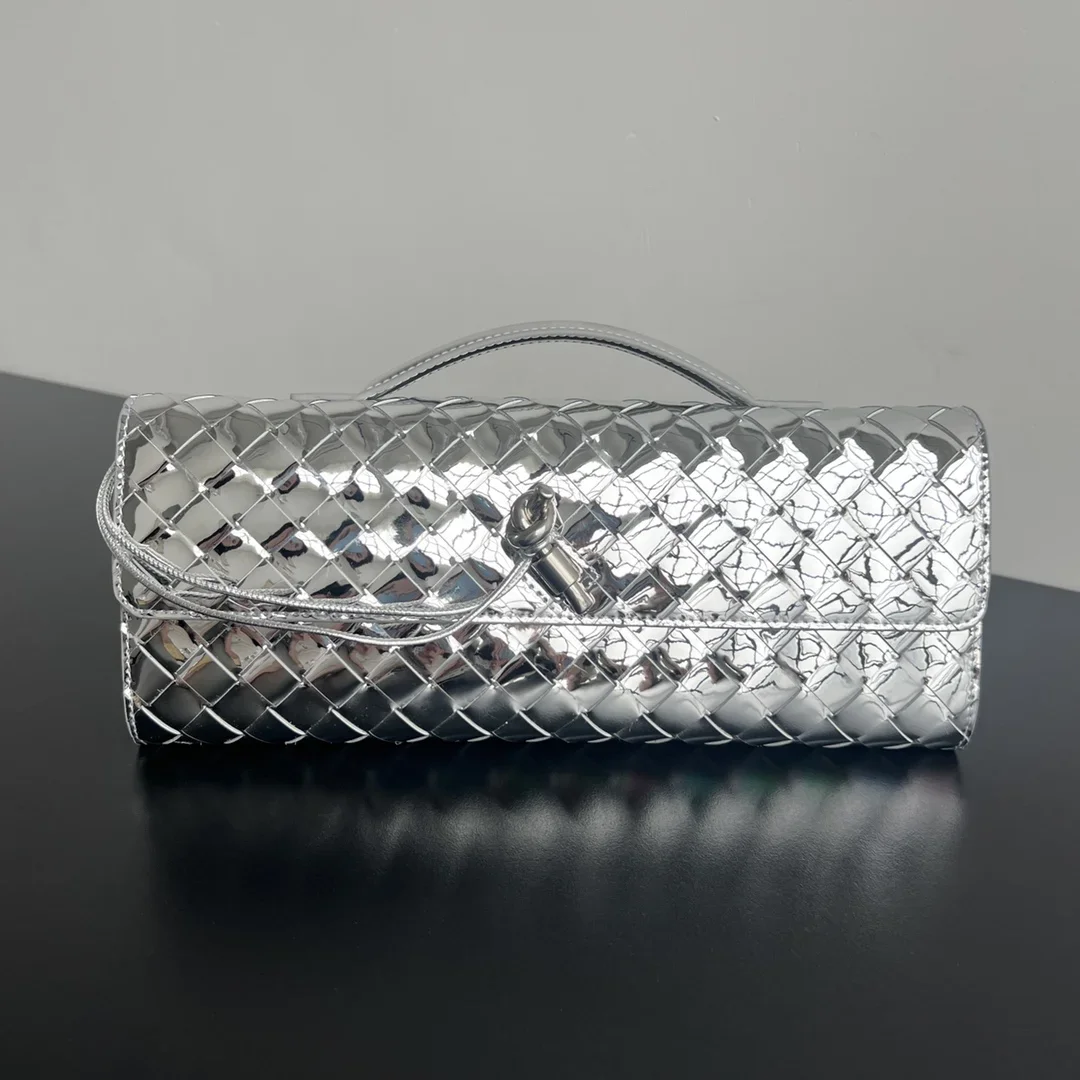 BOTTEGA VENETA Clutches Bags Silver 31X13X3CM F80202609090032