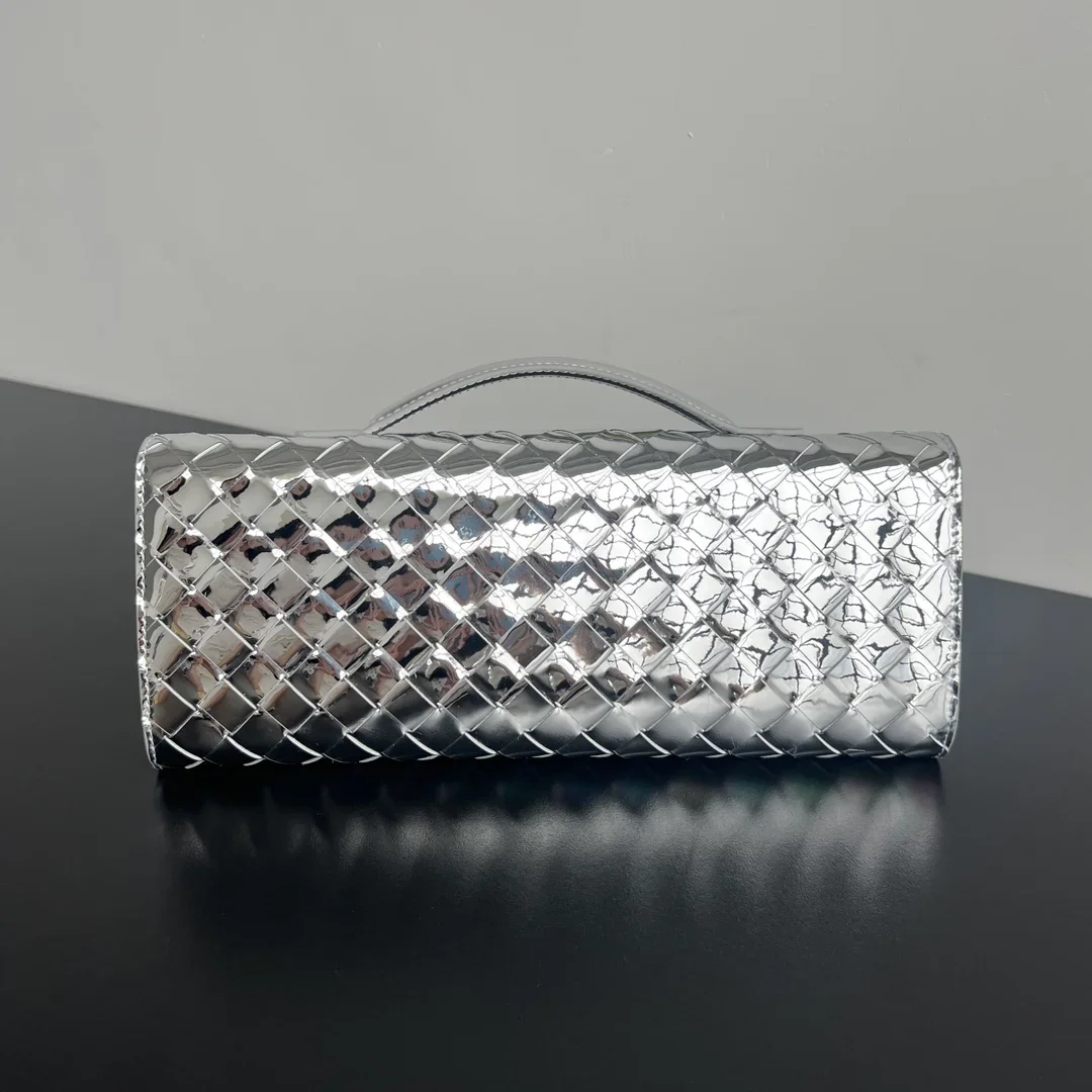BOTTEGA VENETA Clutches Bags Silver 31X13X3CM F80202609090032 - Image 2