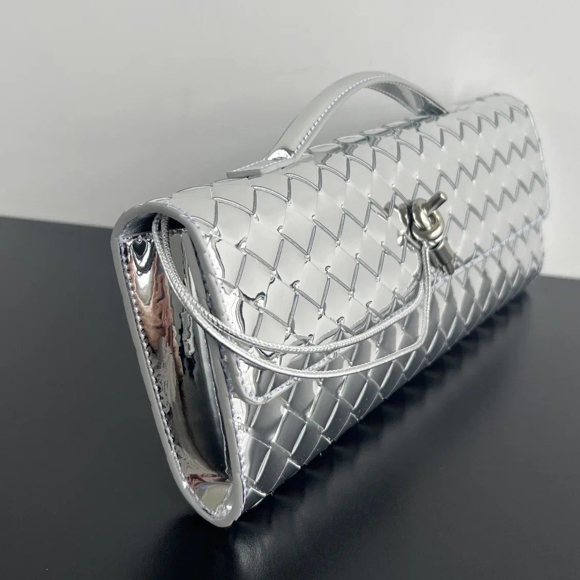 BOTTEGA VENETA Clutches Bags Silver 31X13X3CM F80202609090032 - Image 3