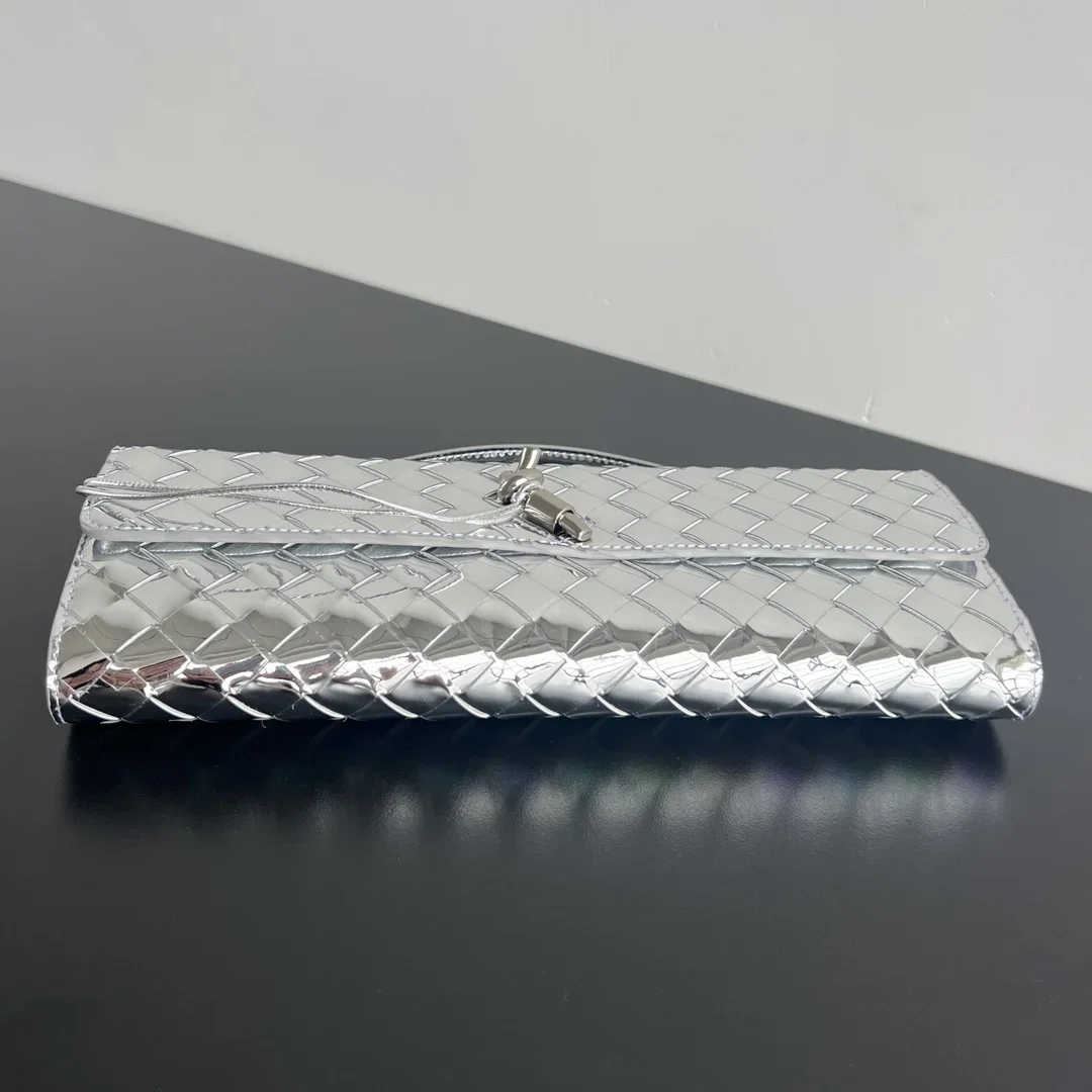 BOTTEGA VENETA Clutches Bags Silver 31X13X3CM F80202609090032 - Image 4