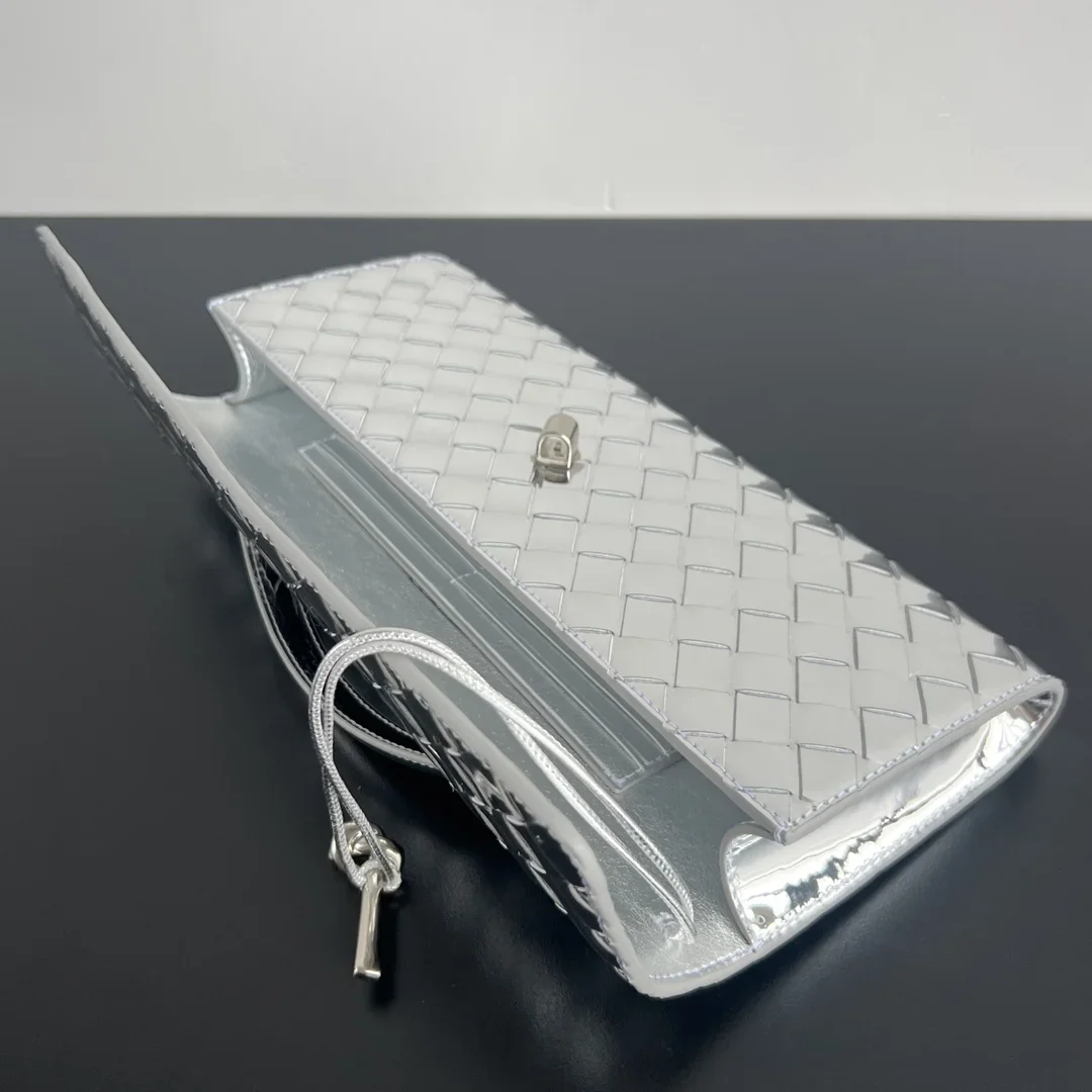 BOTTEGA VENETA Clutches Bags Silver 31X13X3CM F80202609090032 - Image 6