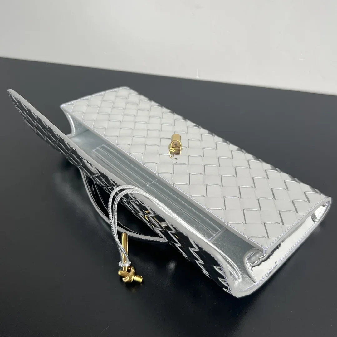 BOTTEGA VENETA Clutches Bags Silver-Gold 31X13X3CM F80202609090033 - Image 7