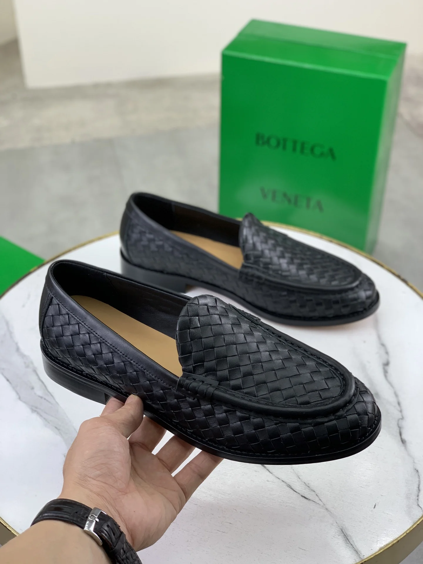 BOTTEGA VENETA Formal Shoes Woven Calfskin Leather Black EU35-44 D10202609110925 - Image 3