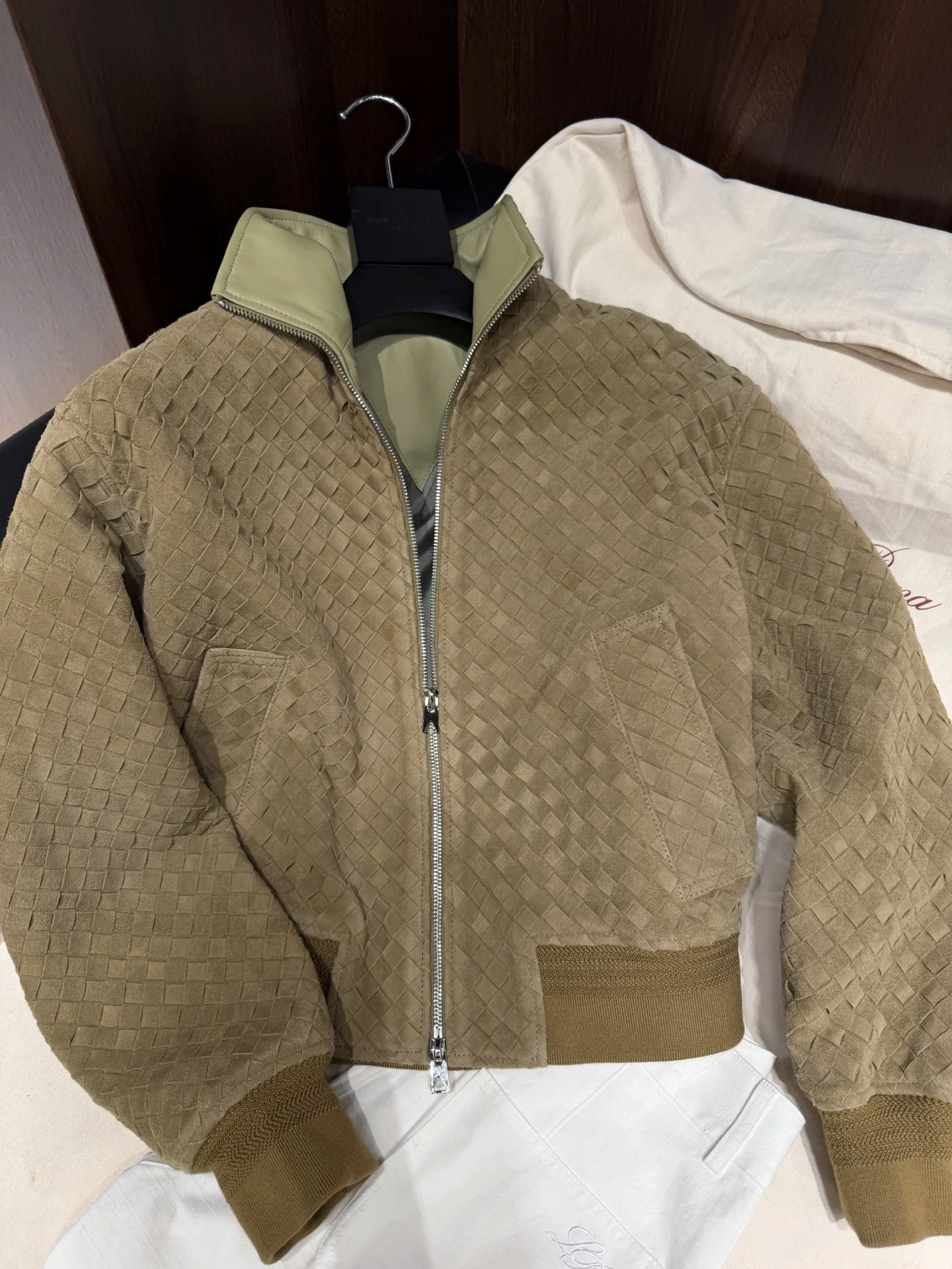 BOTTEGA VENETA Jackets Lambskin Brown-Green S-L A650202609063082