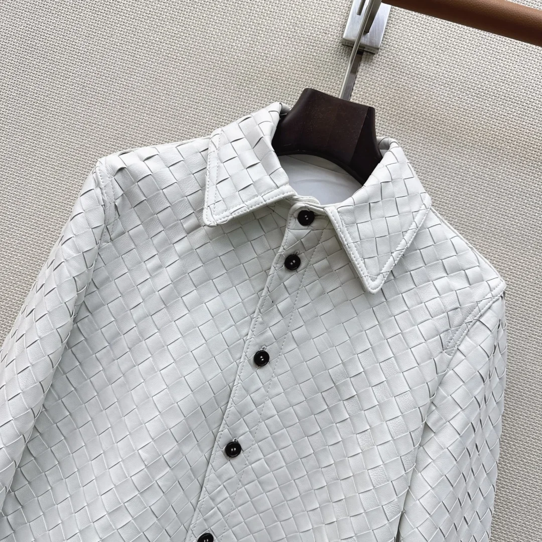 BOTTEGA VENETA Jackets Lambskin Leather White S-M-L A080202609063460 - Image 3
