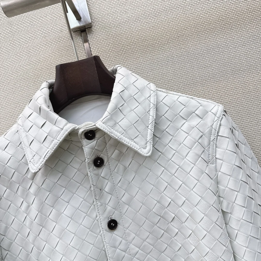 BOTTEGA VENETA Jackets Lambskin Leather White S-M-L A080202609063460 - Image 4