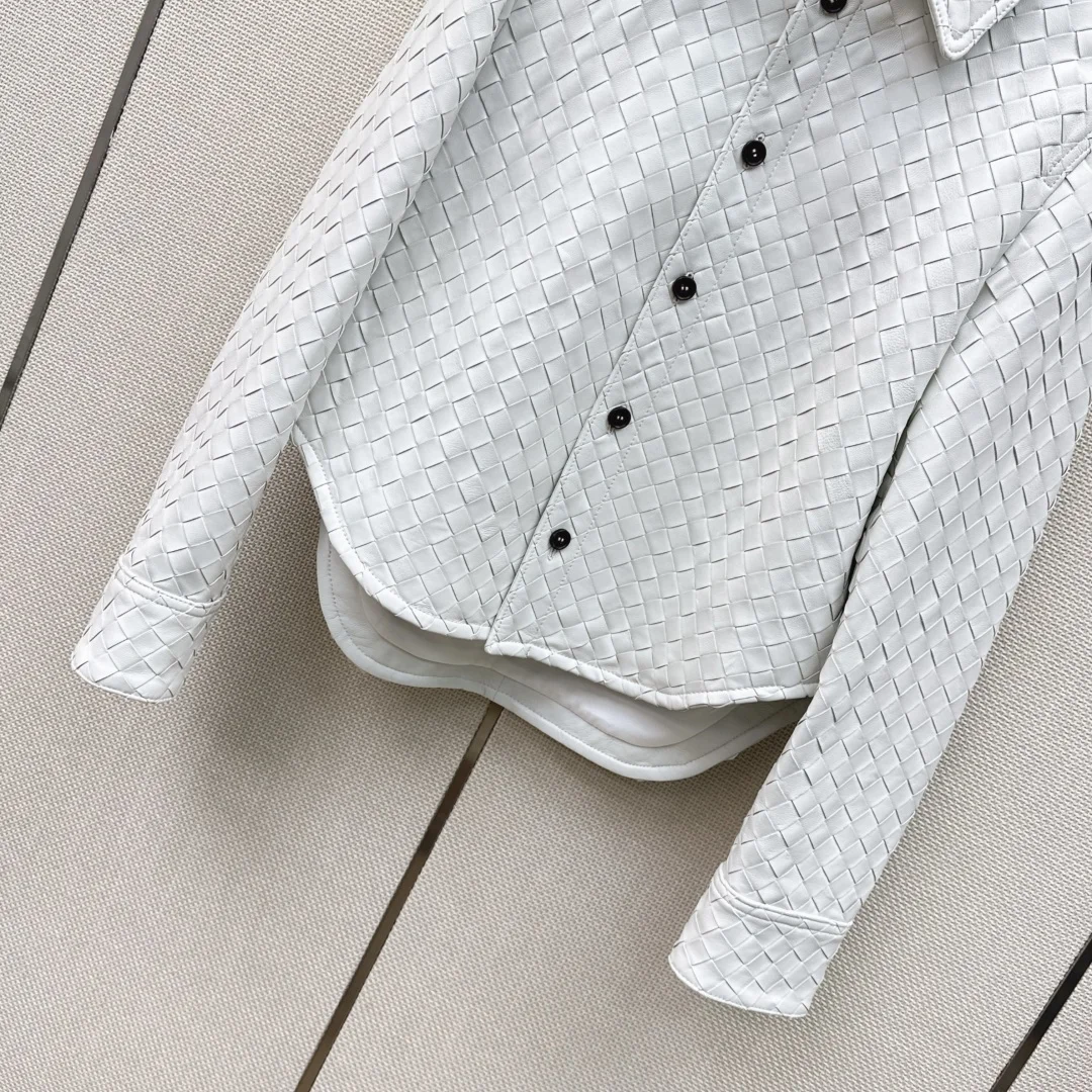 BOTTEGA VENETA Jackets Lambskin Leather White S-M-L A080202609063460 - Image 5