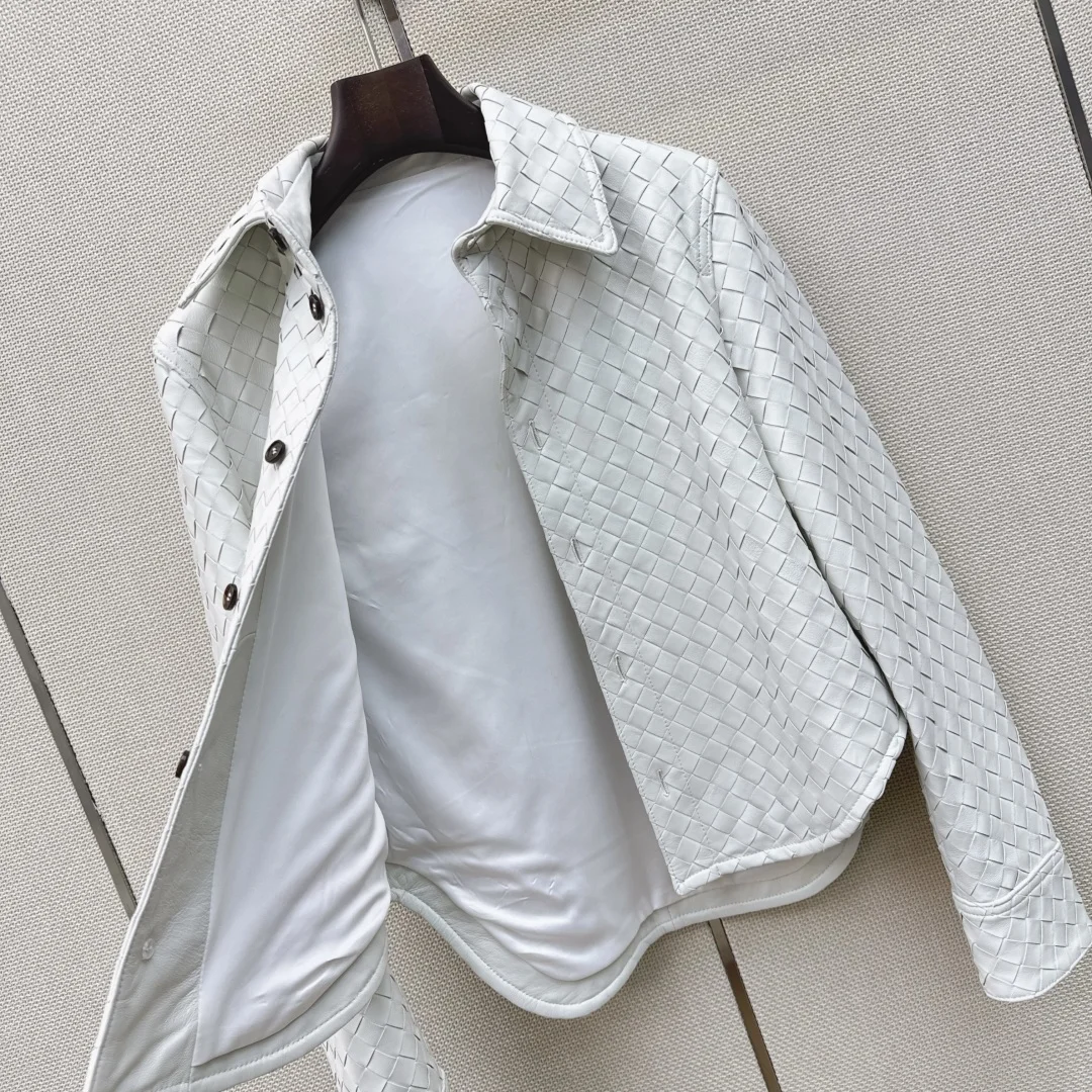 BOTTEGA VENETA Jackets Lambskin Leather White S-M-L A080202609063460 - Image 7