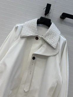Alternative view of BOTTEGA VENETA Jackets Wool Cotton White-Brown 36 E90202609062717