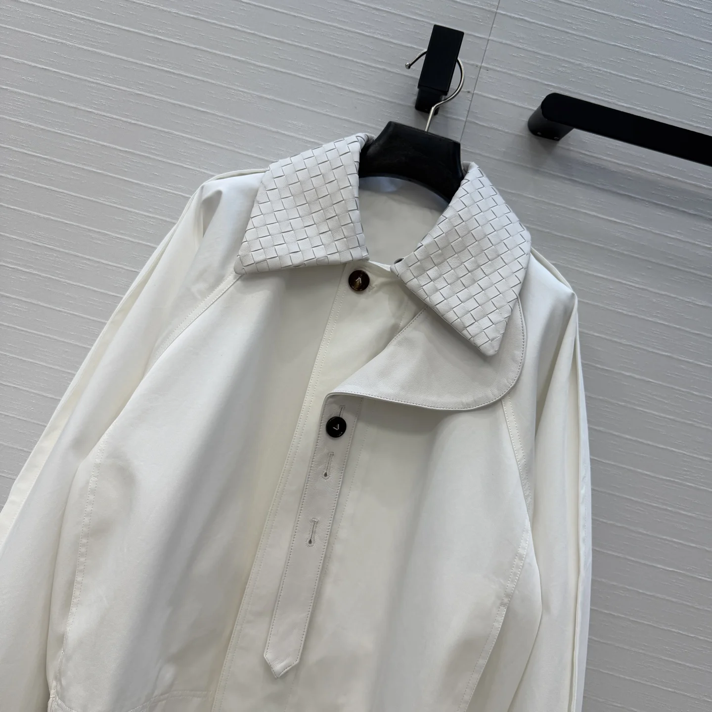 BOTTEGA VENETA Jackets Wool Cotton White-Brown 36 E90202609062717 - Image 2