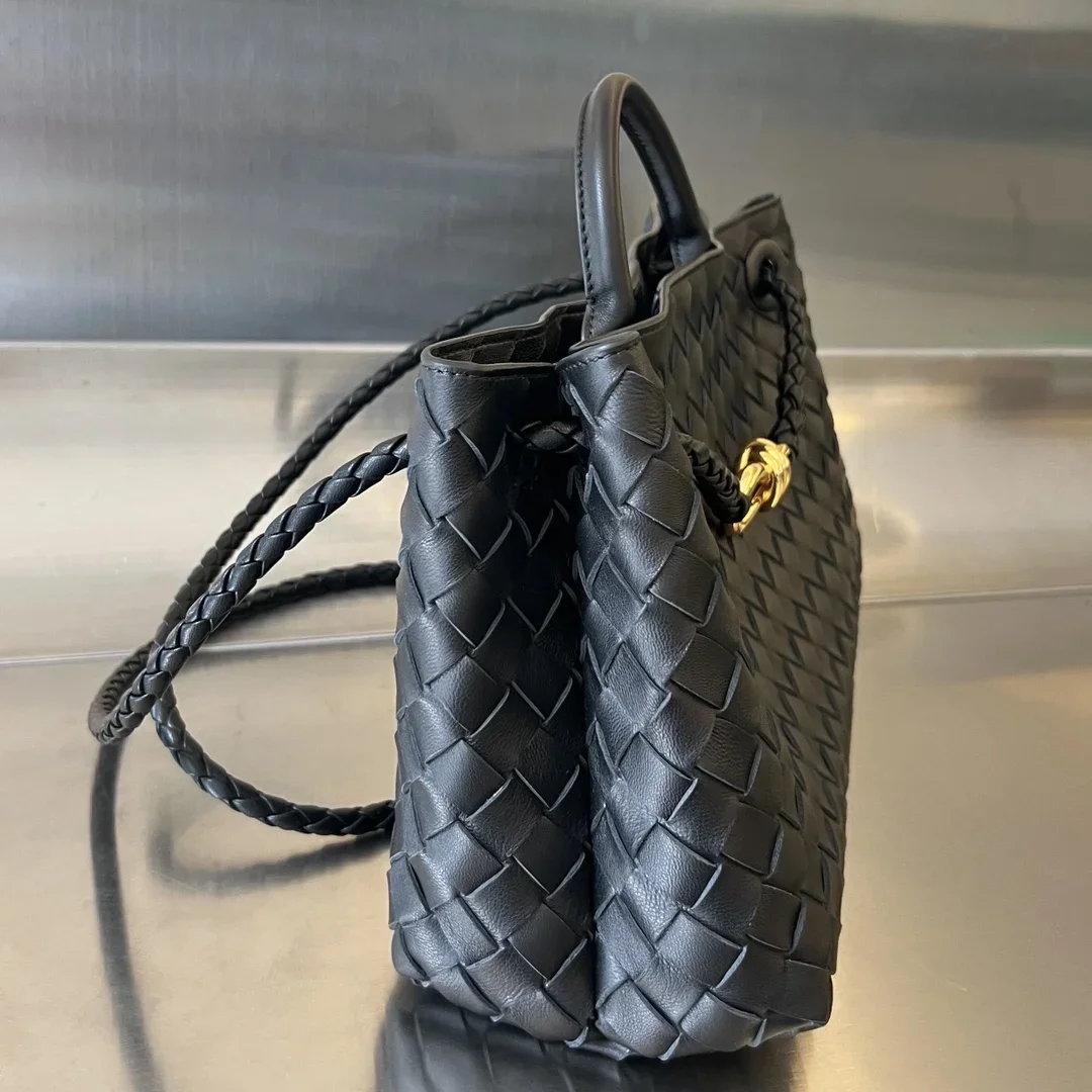 BOTTEGA VENETA Shoulder Bags Nappa Lambskin Black-Gold 29X18X10CM I80202609090112 - Image 2