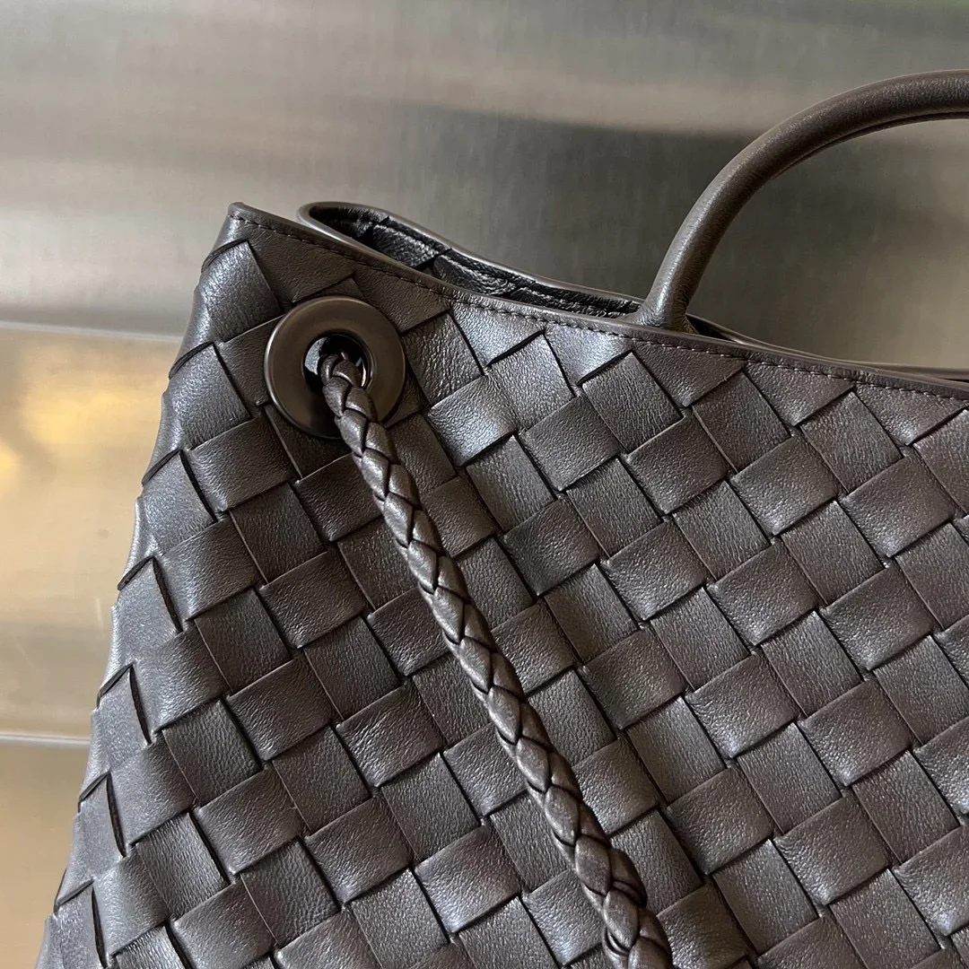 BOTTEGA VENETA Shoulder Bags Nappa Lambskin Brown-Gold 29X18X10 I80202609090076 - Image 5