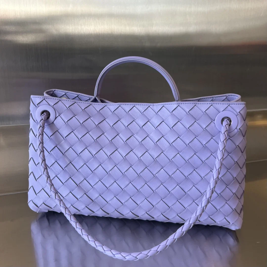 BOTTEGA VENETA Shoulder Bags Nappa Sheepskin Purple-Gold 29X18X10CM I80202609090114 - Image 3