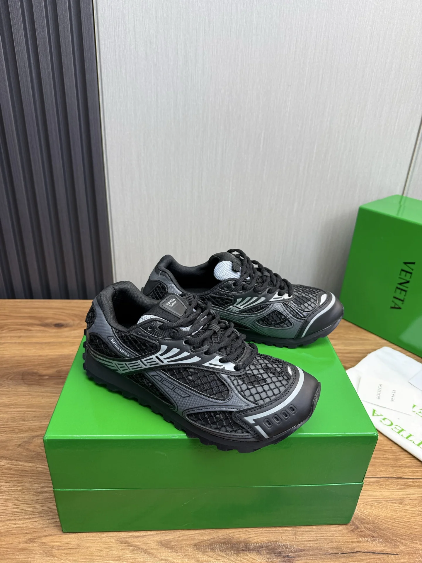 BOTTEGA VENETA Sneakers Mesh Rubber Black-Gray EU35-46 B40202609110818 - Image 4