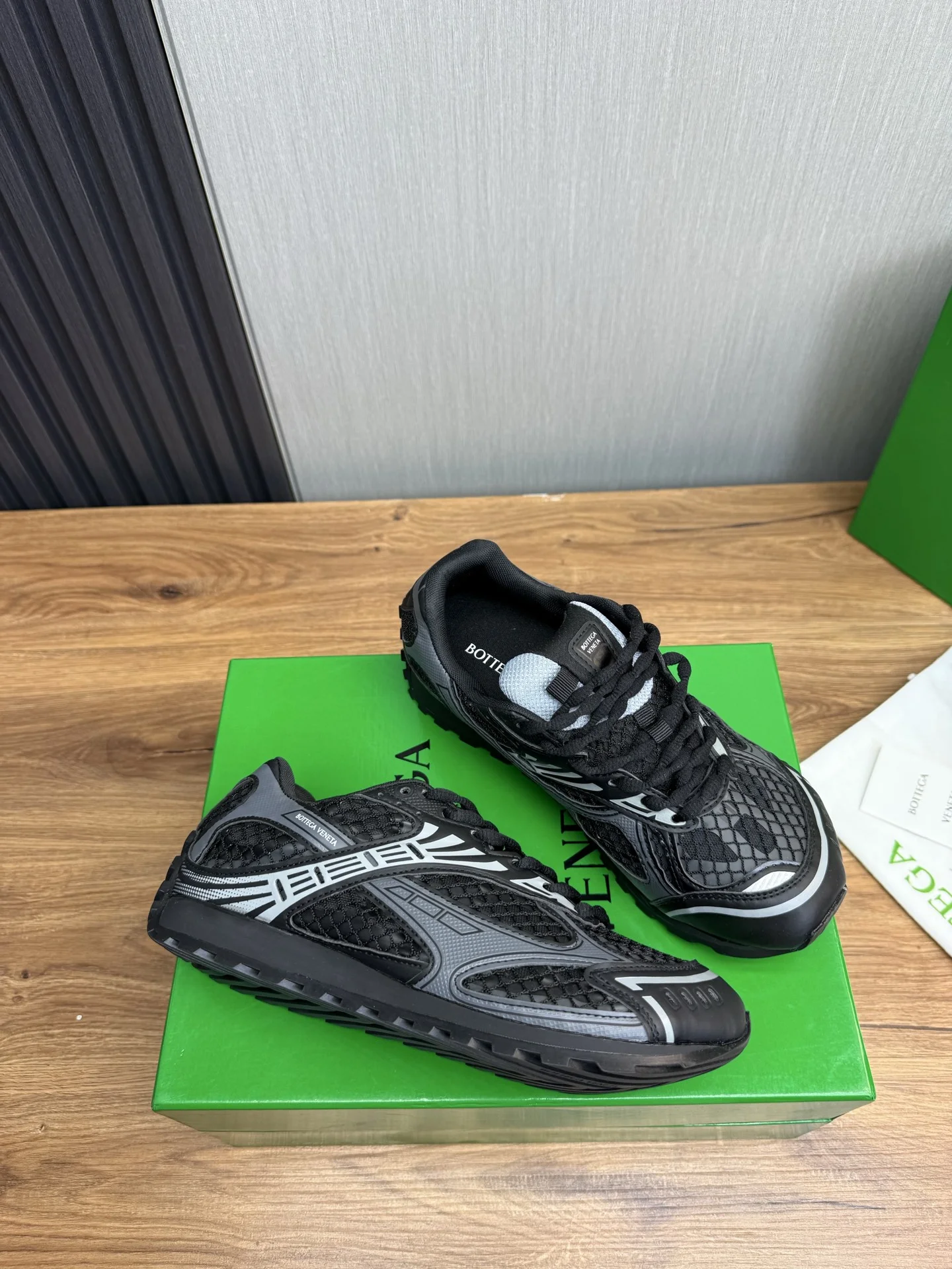 BOTTEGA VENETA Sneakers Mesh Rubber Black-Gray EU35-46 B40202609110818 - Image 7