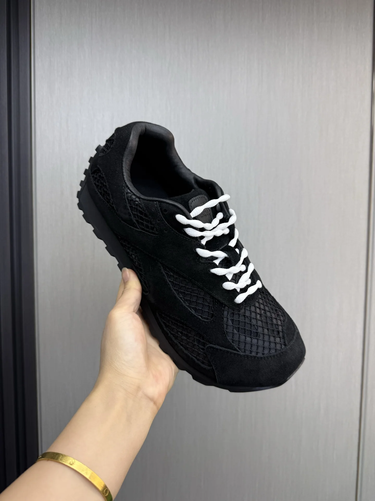 BOTTEGA VENETA Sneakers Mesh Rubber Black-White EU35-46 B40202609110821 - Image 9