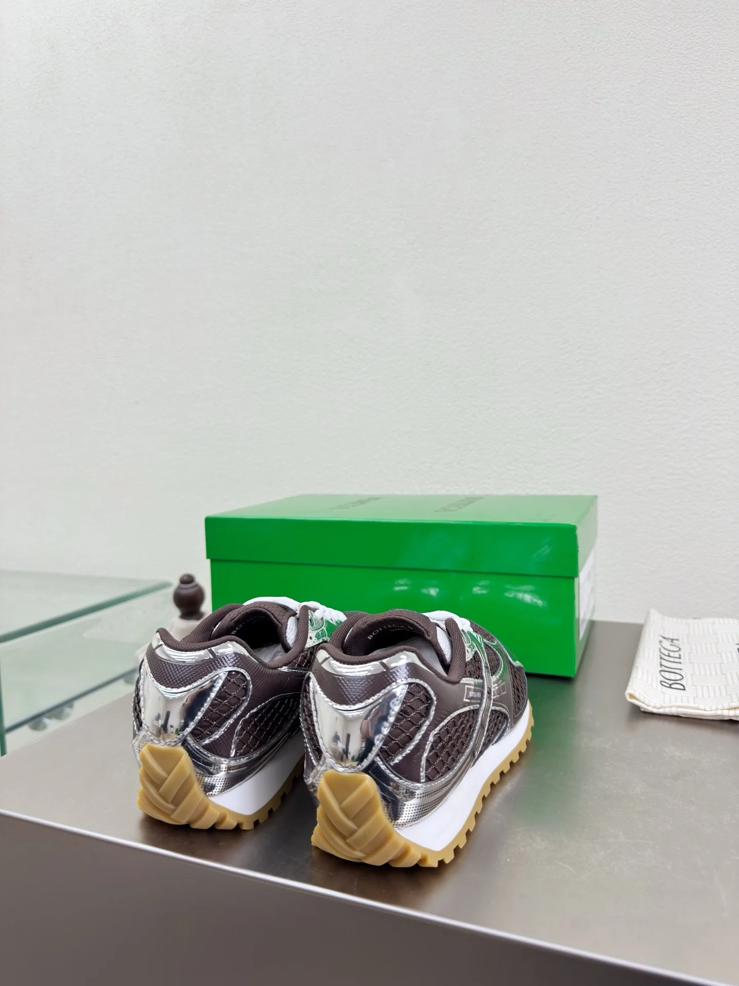 BOTTEGA VENETA Sneakers Mesh Rubber Brown-Silver EU35-45 B40202609110801 - Image 3