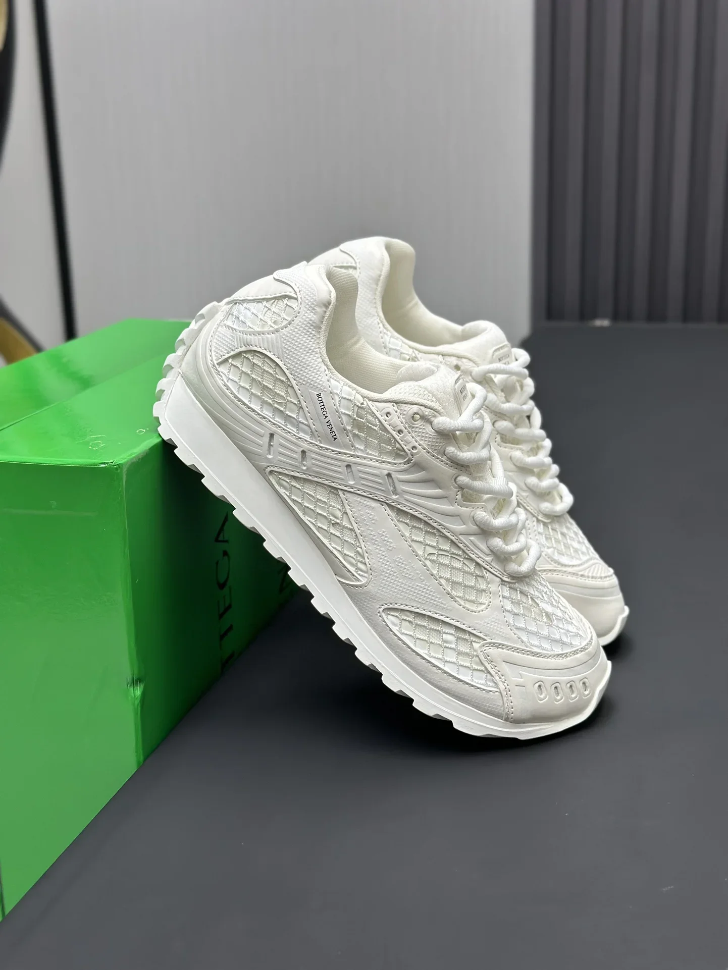 BOTTEGA VENETA Sneakers Mesh Rubber White EU35-47 B40202609111965 - Image 4