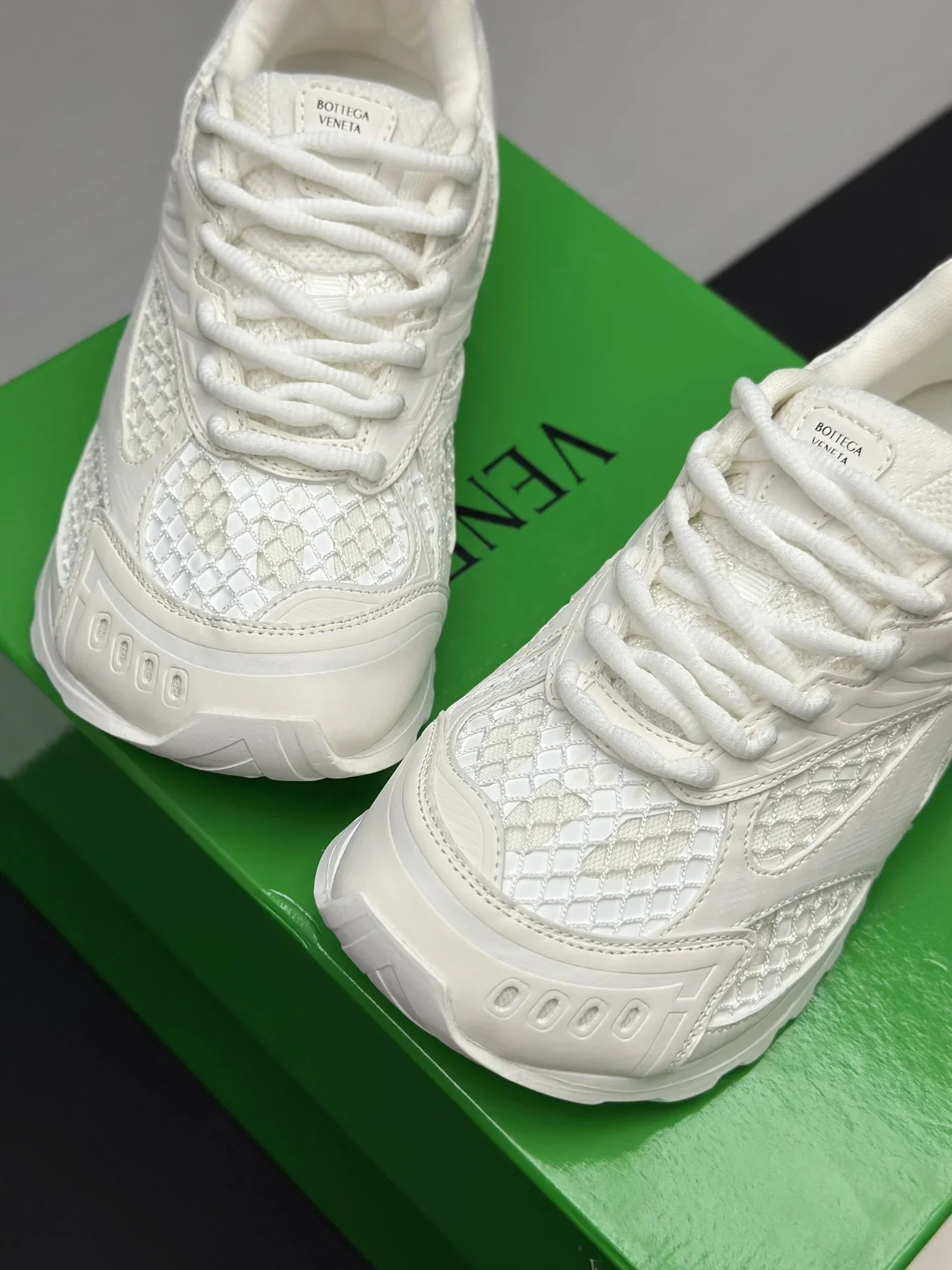 BOTTEGA VENETA Sneakers Mesh Rubber White EU35-47 B40202609111965 - Image 5