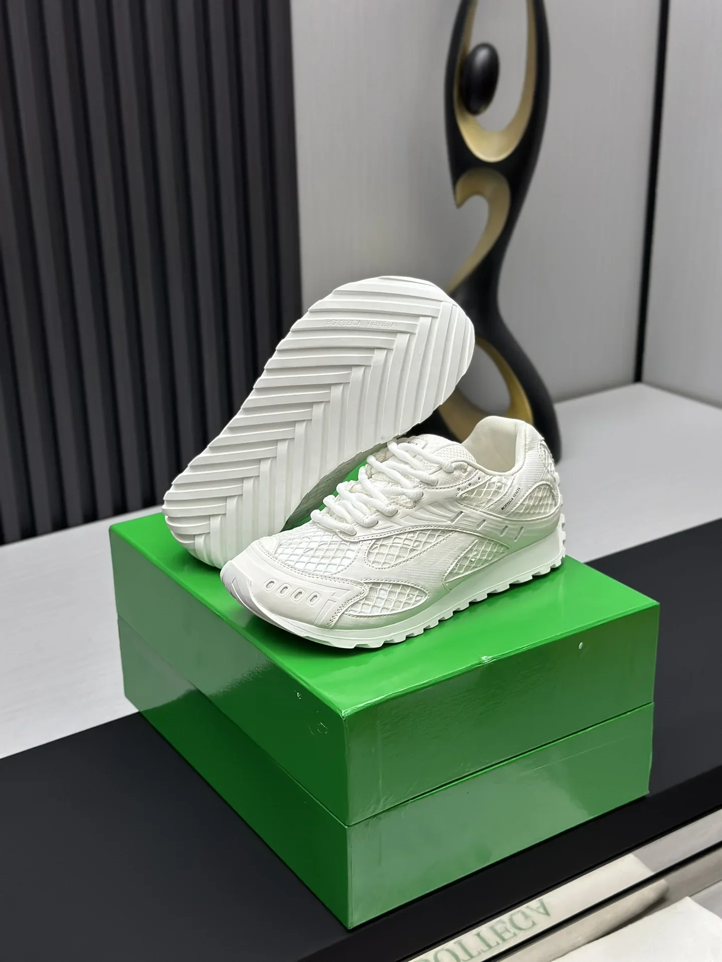 BOTTEGA VENETA Sneakers Mesh Rubber White EU35-47 B40202609111965 - Image 6