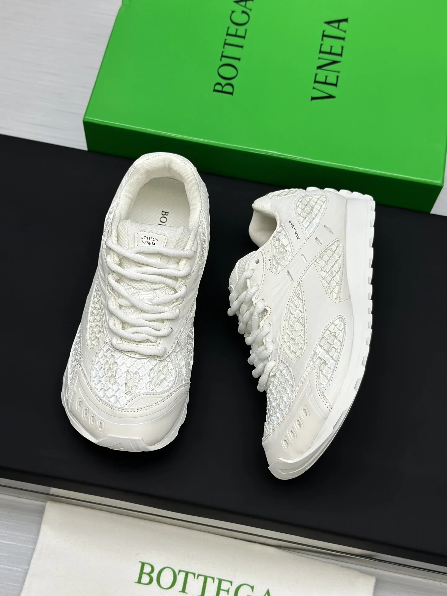 BOTTEGA VENETA Sneakers Mesh Rubber White EU35-47 B40202609111965 - Image 8