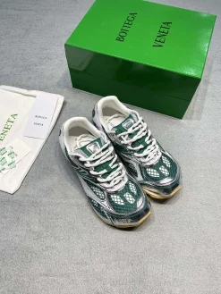 BOTTEGA VENETA Sneakers Mesh Suede Green-Silver EU35-45 B40202609111911