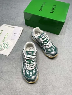 Alternative view of BOTTEGA VENETA Sneakers Mesh Suede Green-Silver EU35-45 B40202609111911