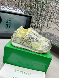 Alternative view of BOTTEGA VENETA Sneakers Mesh Suede Yellow-Silver EU35-45 B40202609111906