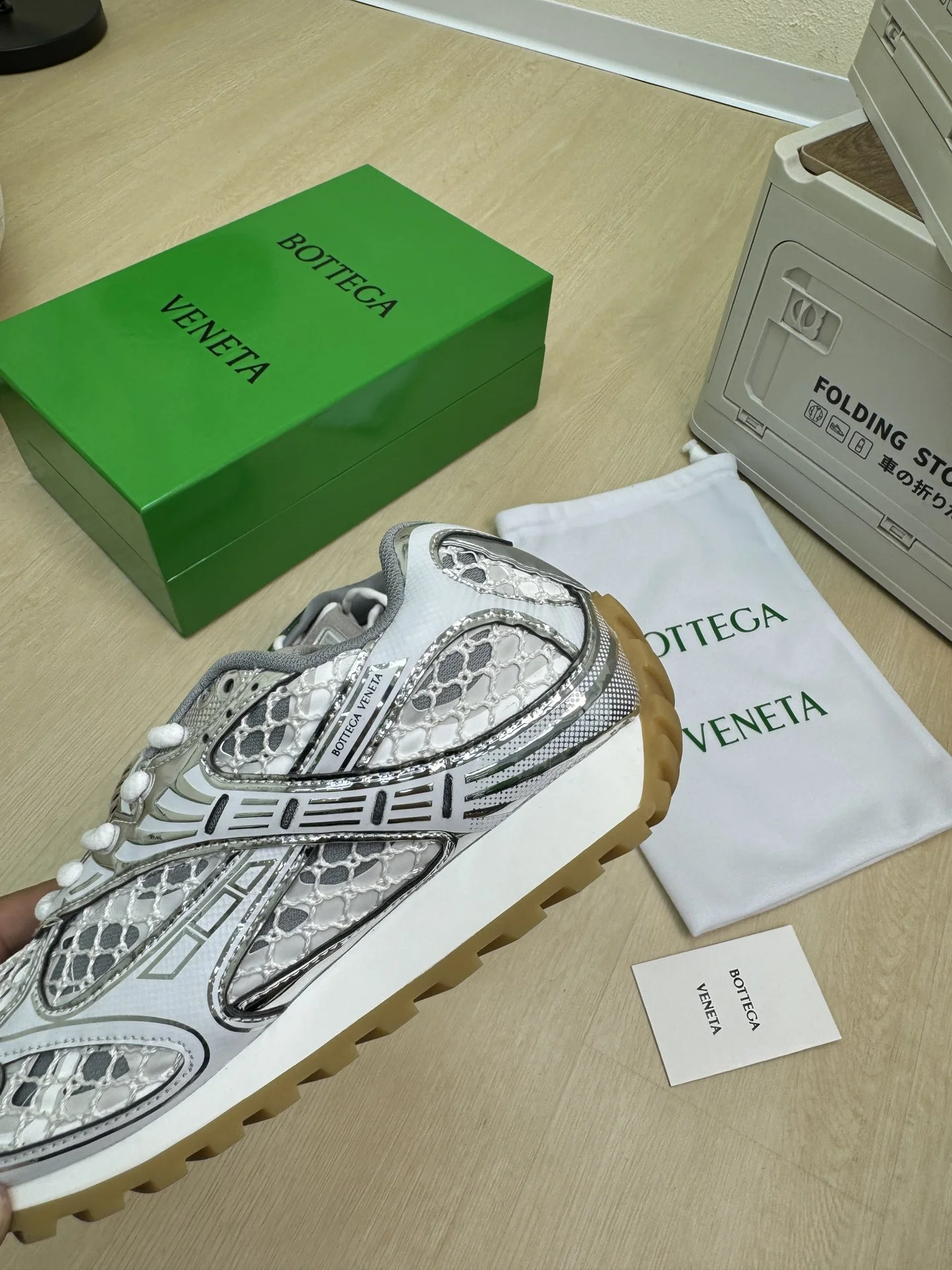 BOTTEGA VENETA Sneakers Mesh TPU White-Silver EU35-46 B40202609110793 - Image 7