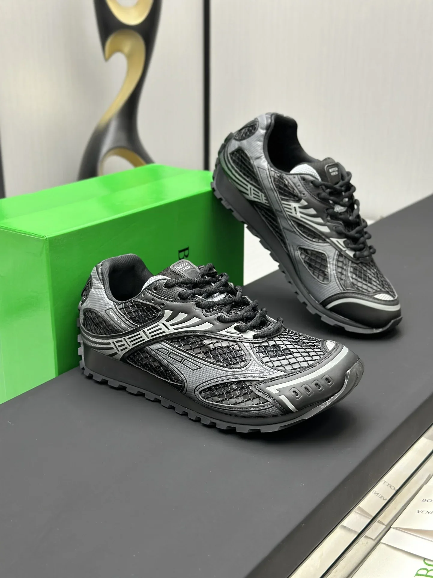BOTTEGA VENETA Sneakers Technical Mesh Black-Silver EU35-47 B40202609111961 - Image 3