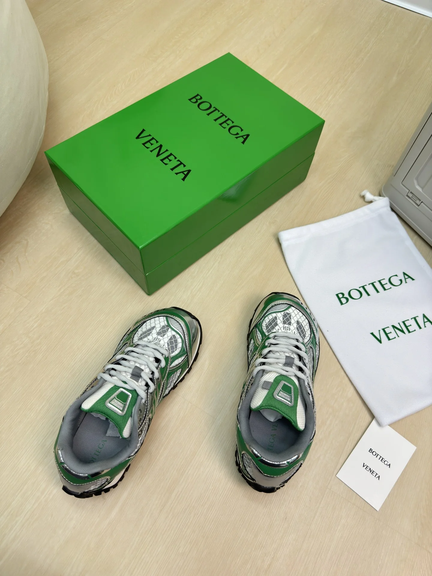 BOTTEGA VENETA Sneakers Technical Mesh Green-Silver EU35-46 B40202609110798 - Image 7
